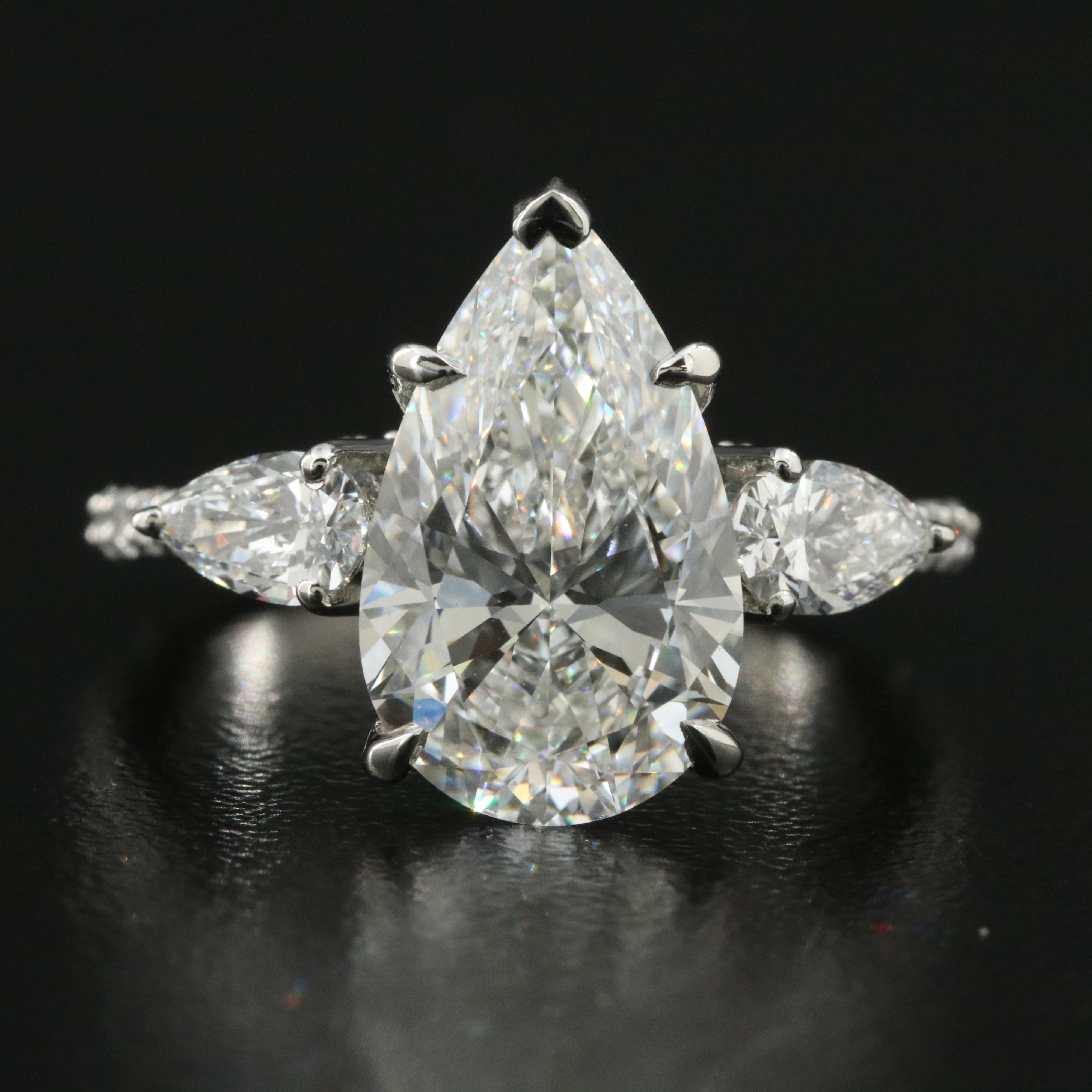 Platinum 4.86 CTW Lab Grown Diamond Ring with IGI Report