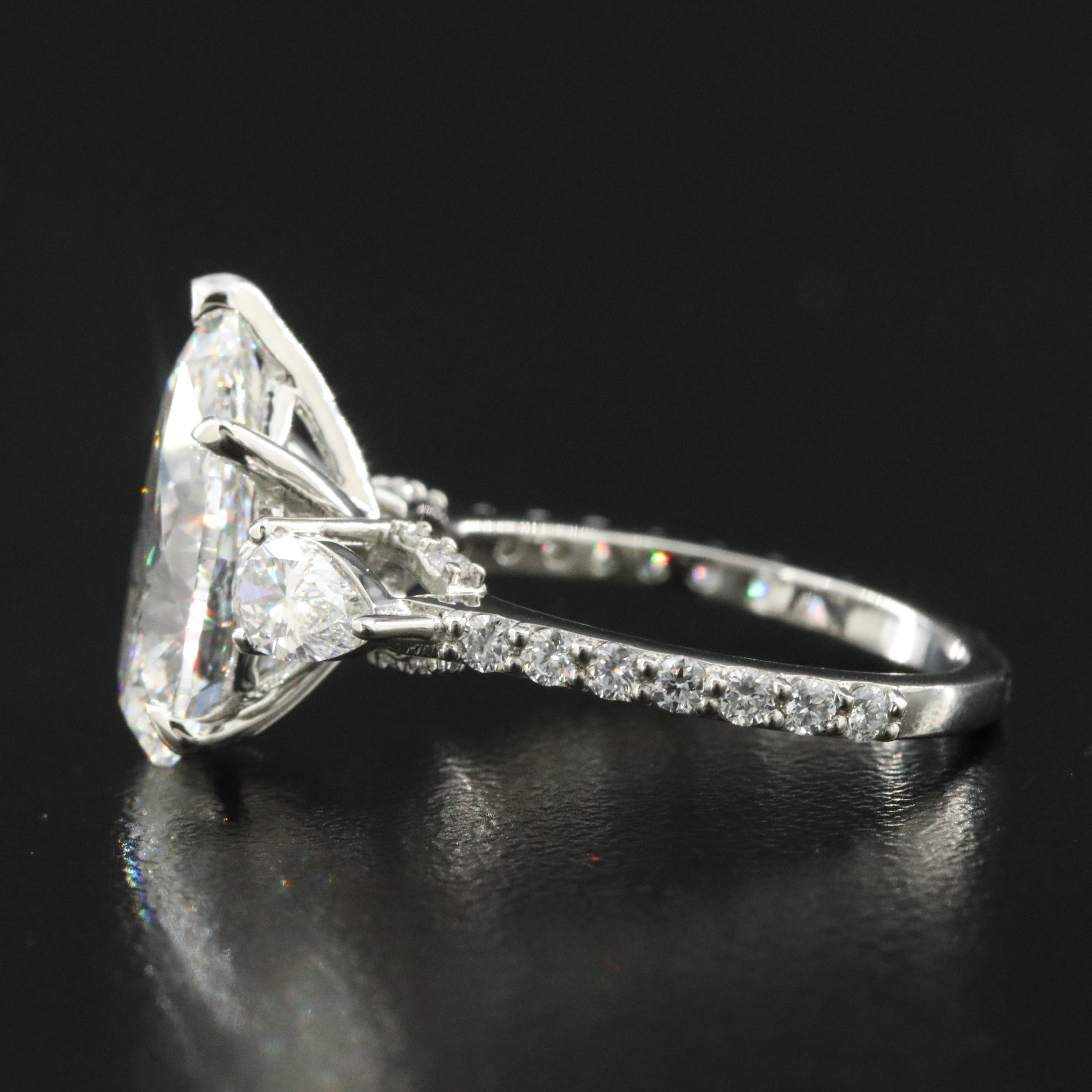 Platinum 4.86 CTW Lab Grown Diamond Ring with IGI Report