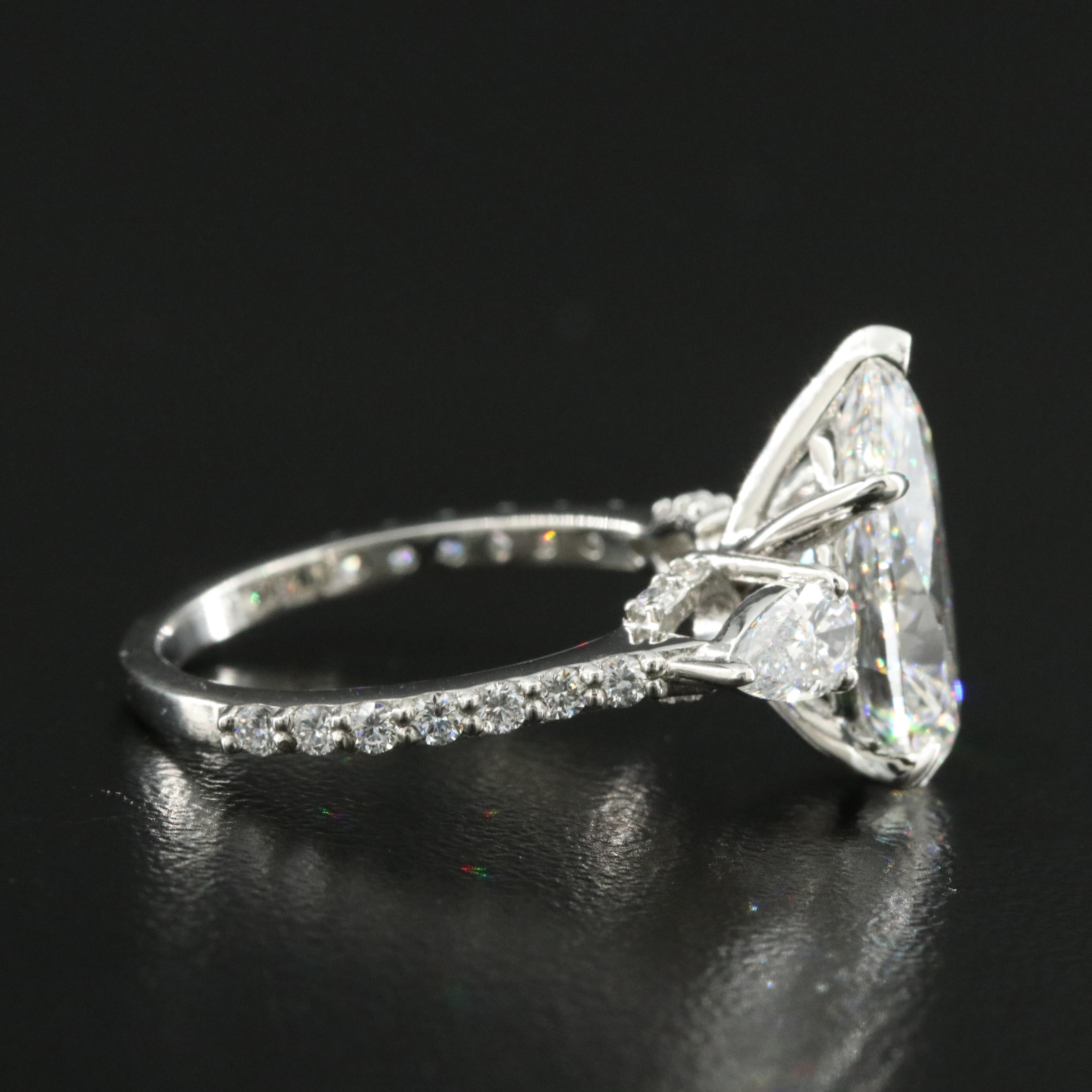 Platinum 4.86 CTW Lab Grown Diamond Ring with IGI Report