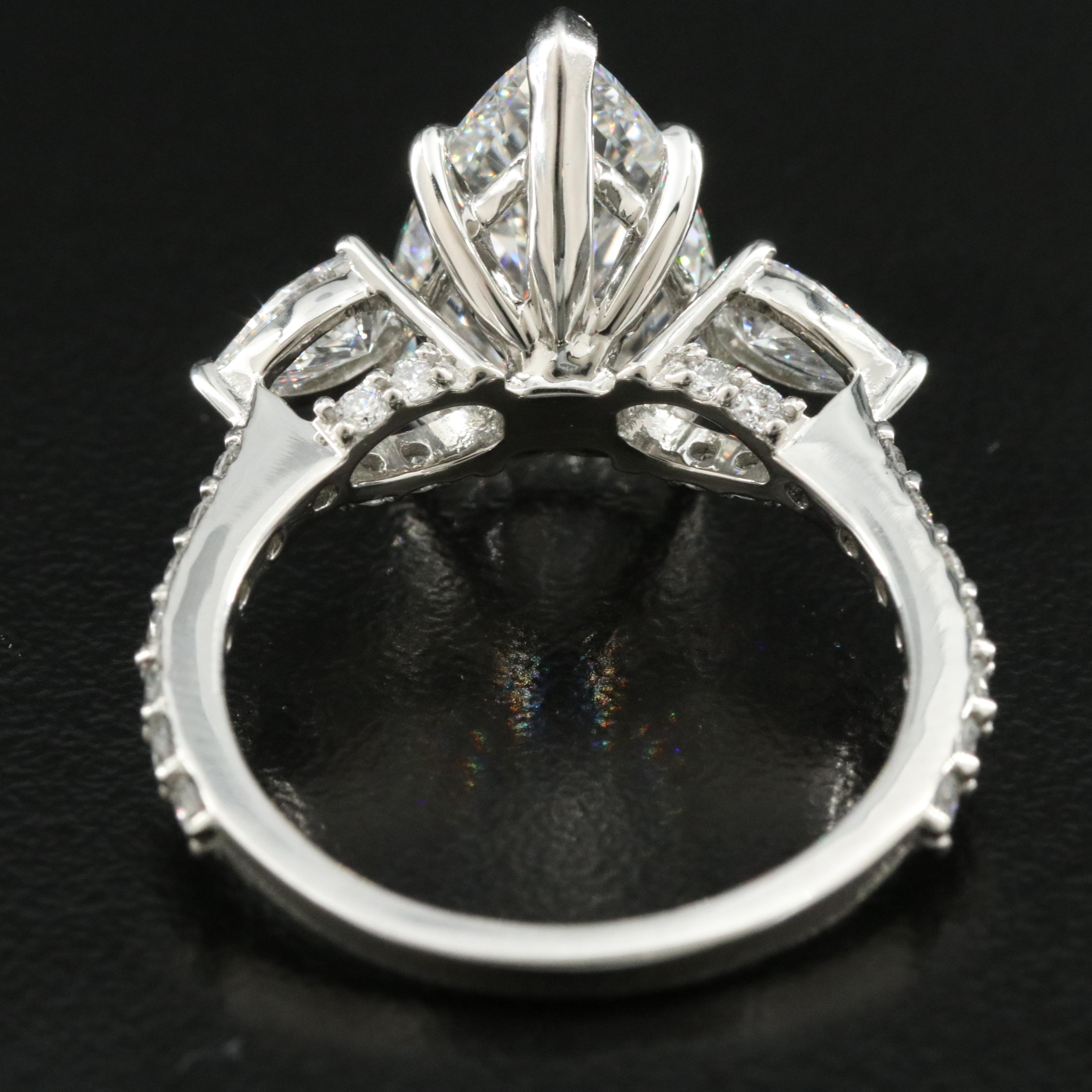 Platinum 4.86 CTW Lab Grown Diamond Ring with IGI Report