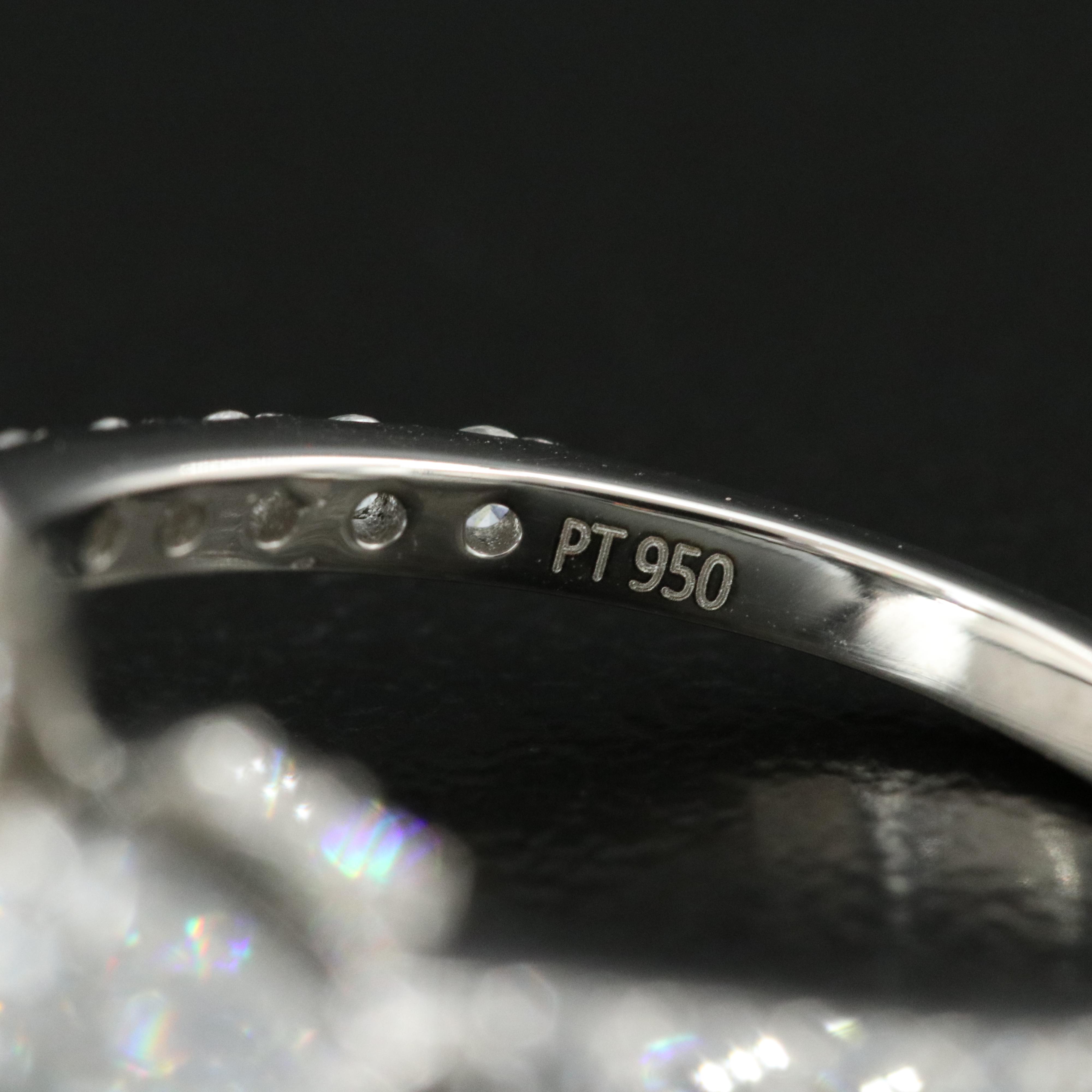 Platinum 4.86 CTW Lab Grown Diamond Ring with IGI Report