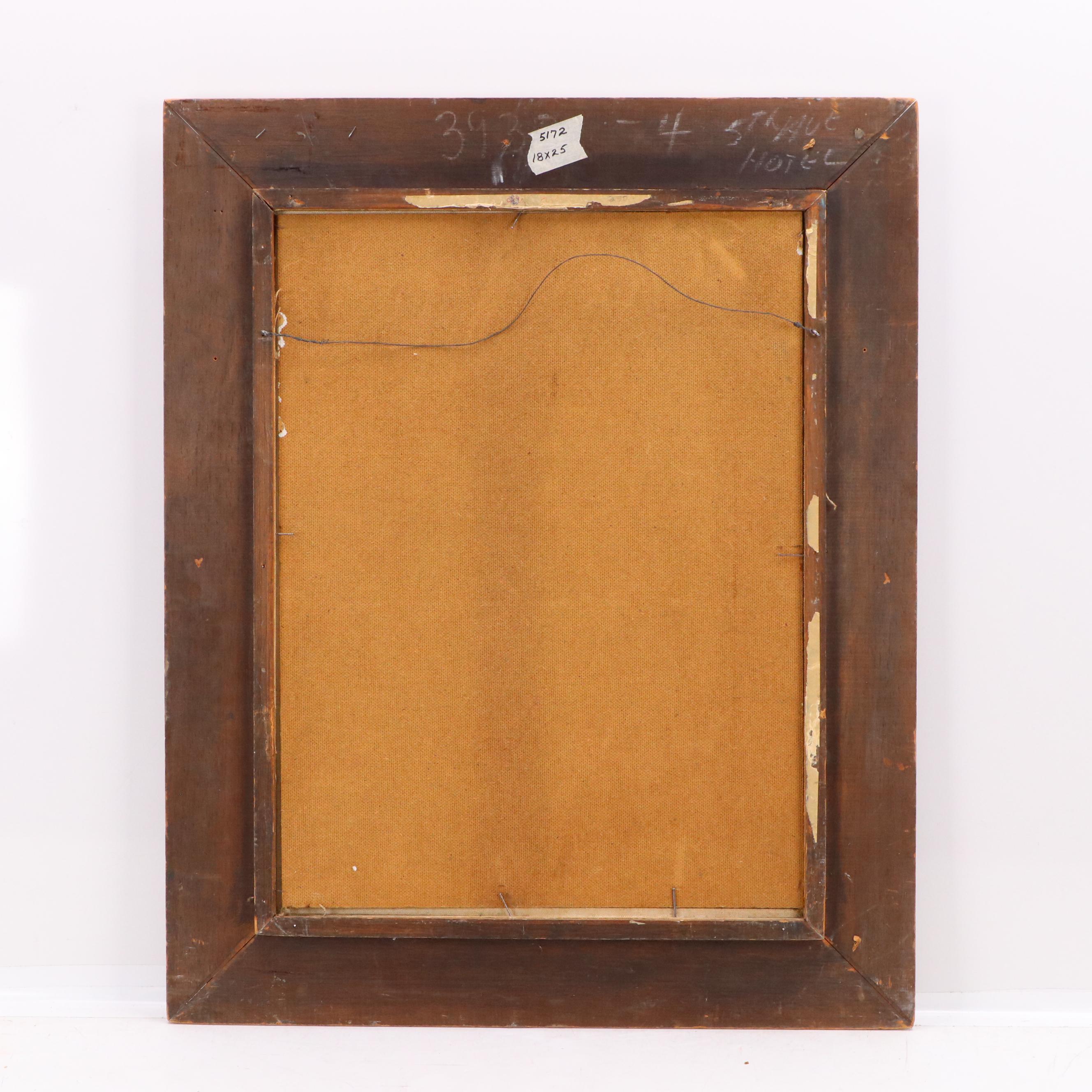 Eunice Katz Modernist Portrait Oil Painting of Clown, Mid to Late 20th Century