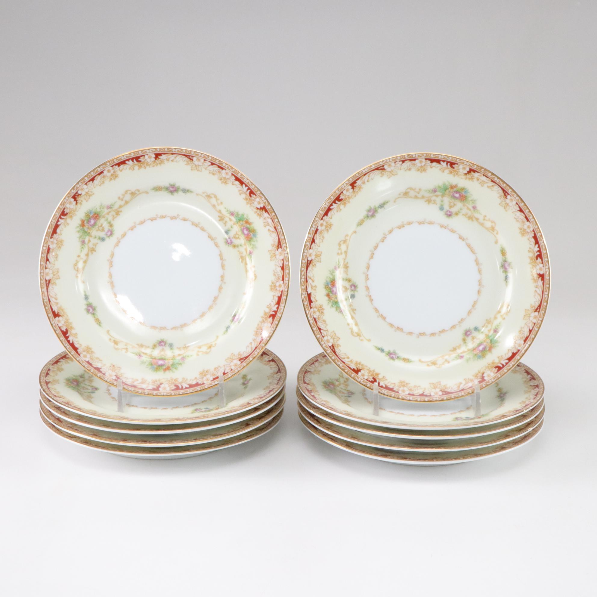 Noritake Gilt-Rimmed Sugar & Creamer with Other Dinnerware