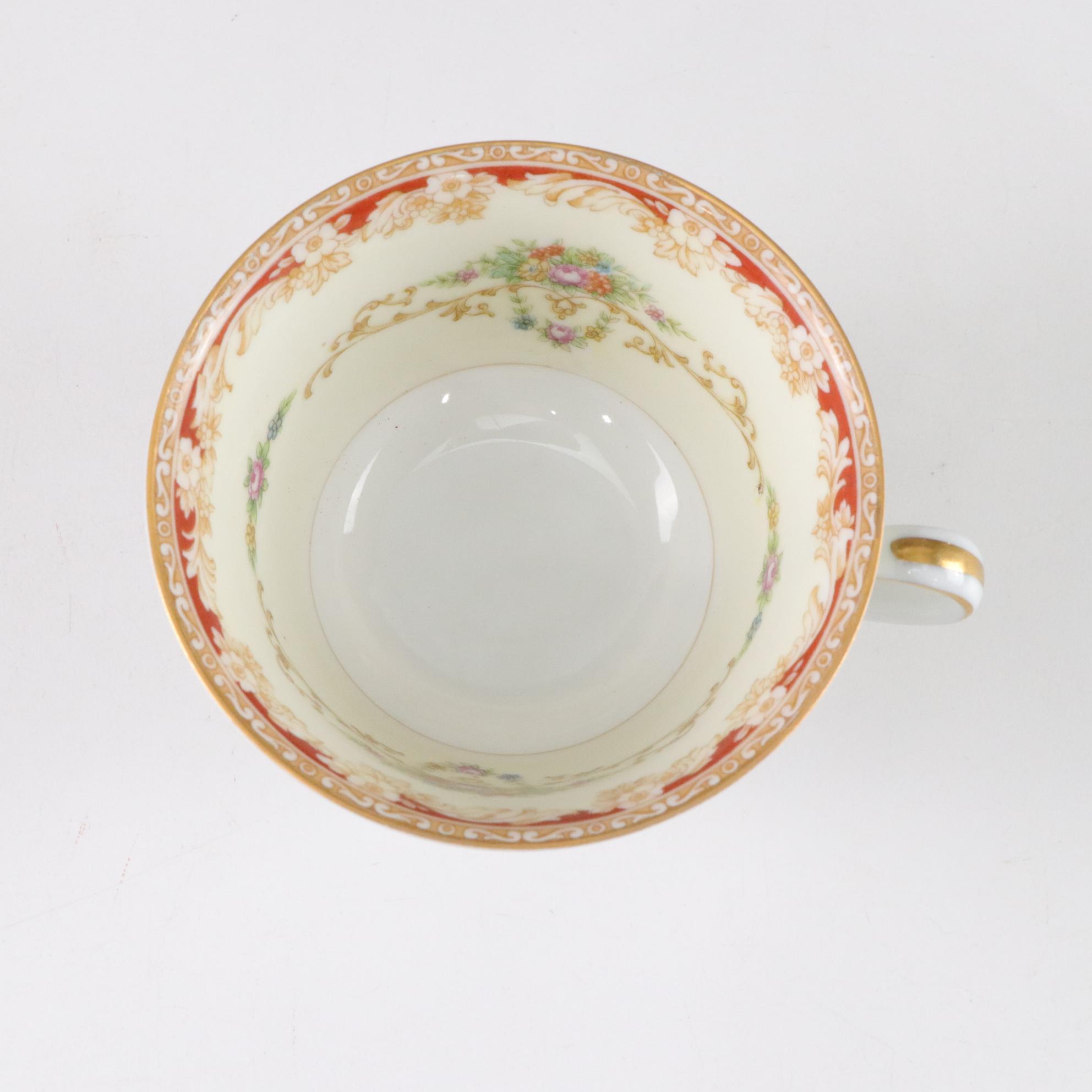 Noritake Gilt-Rimmed Sugar & Creamer with Other Dinnerware
