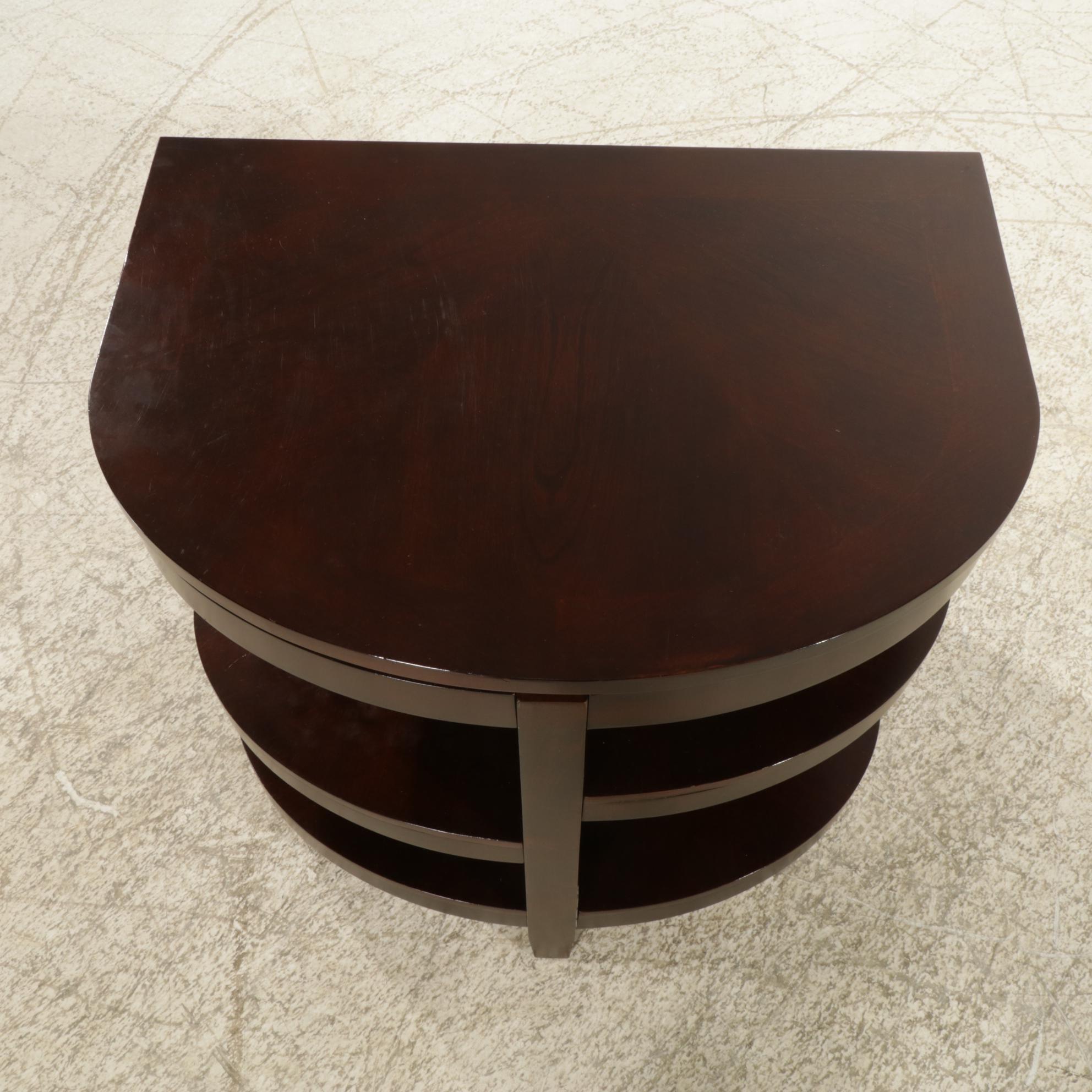 Contemporary Curved Front Side Table