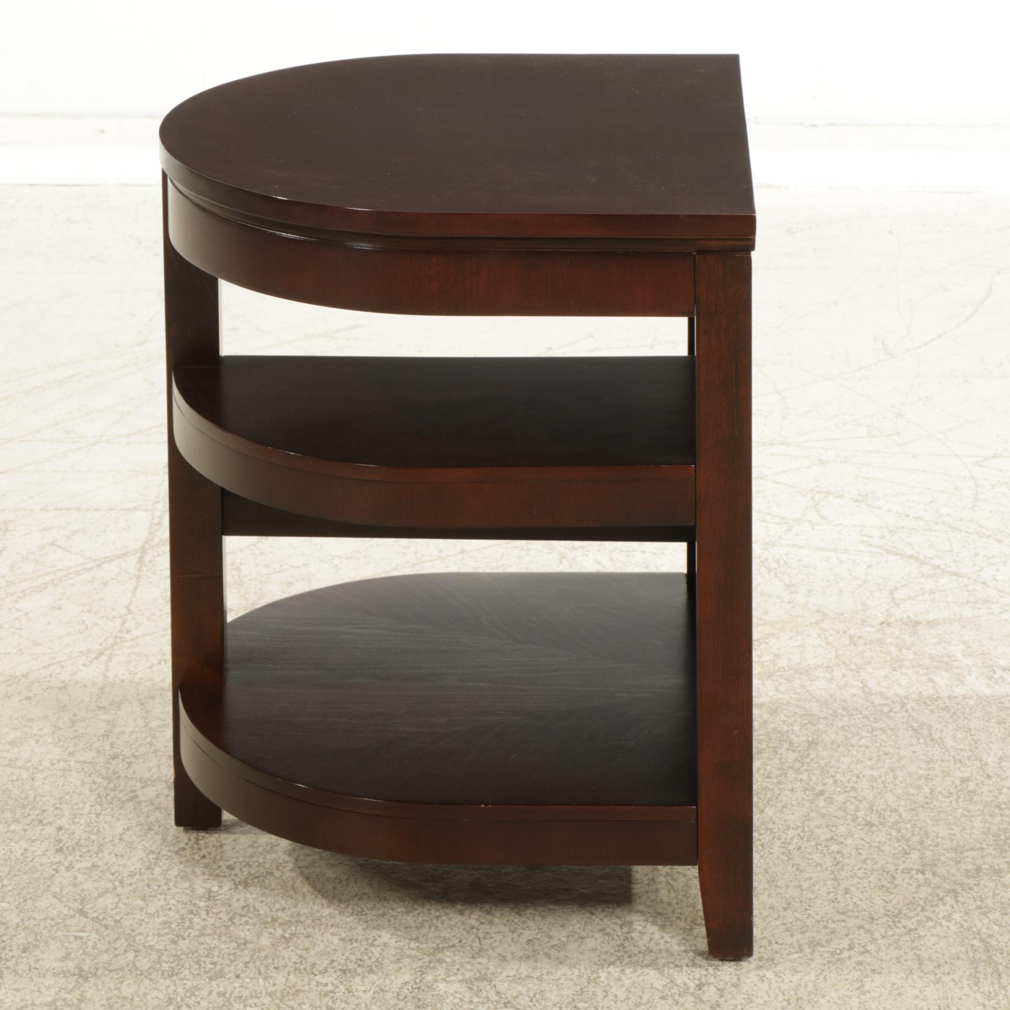 Contemporary Curved Front Side Table