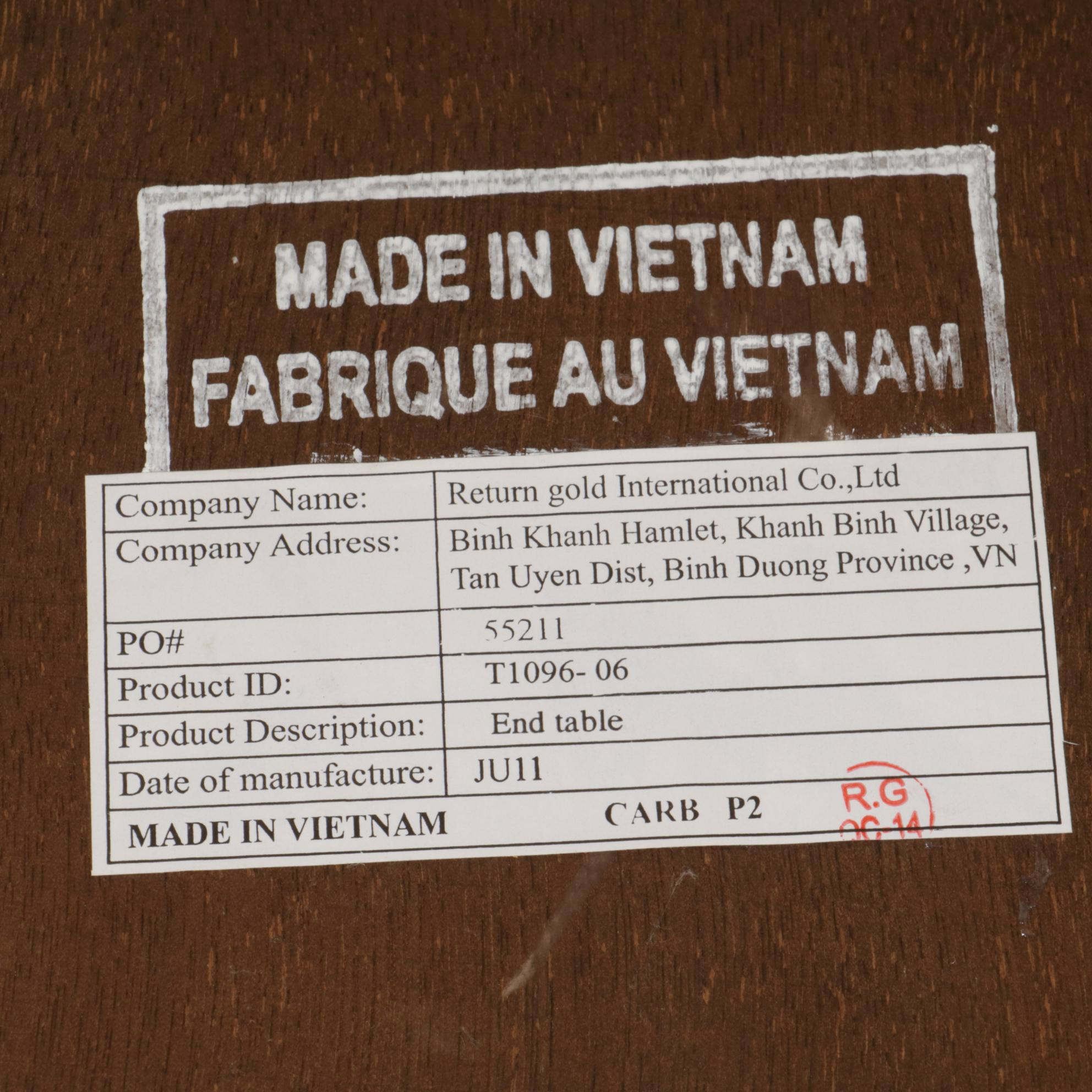 Contemporary Curved Front Side Table