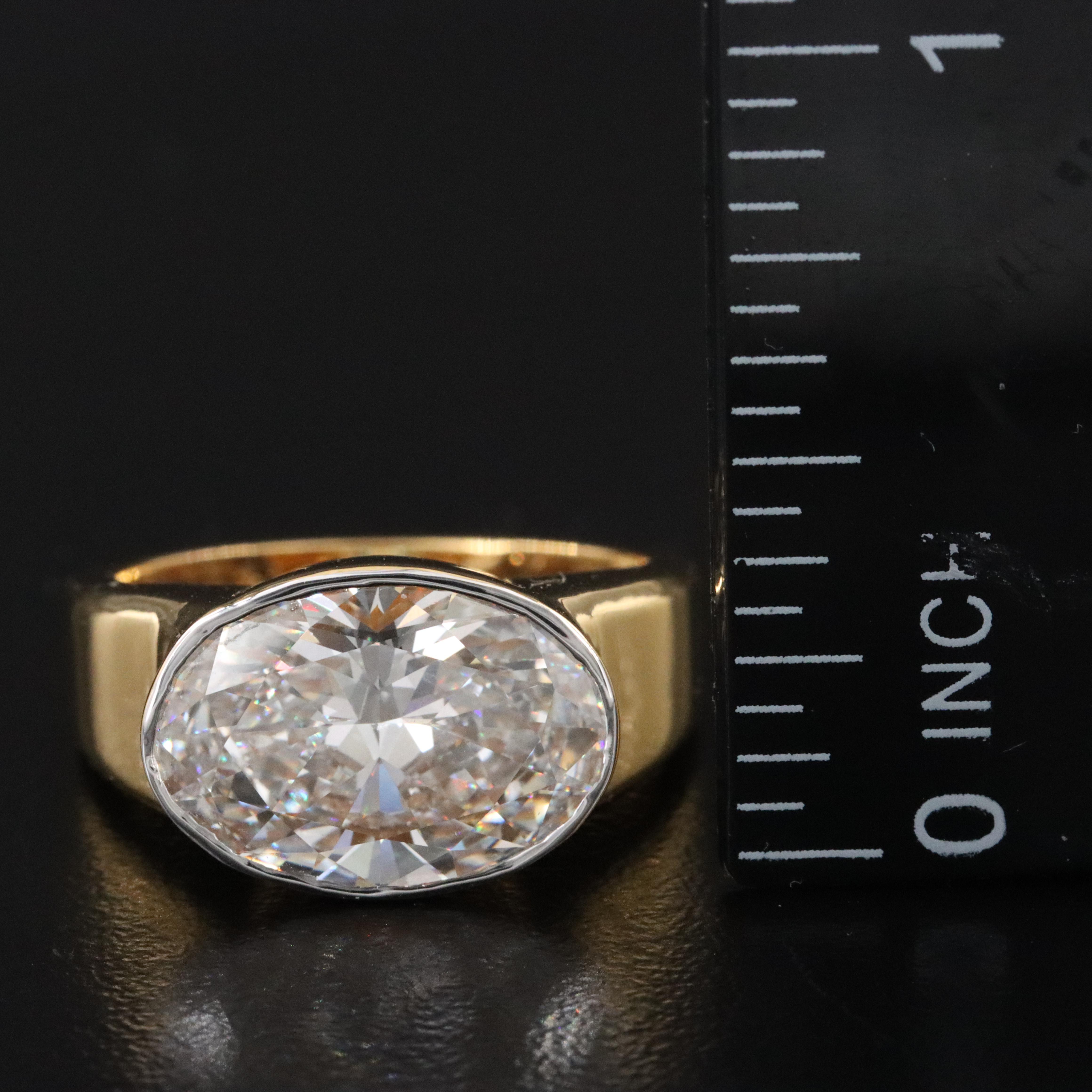 18K 5.01 CT Lab Grown Diamond Solitaire Ring with IGI Report