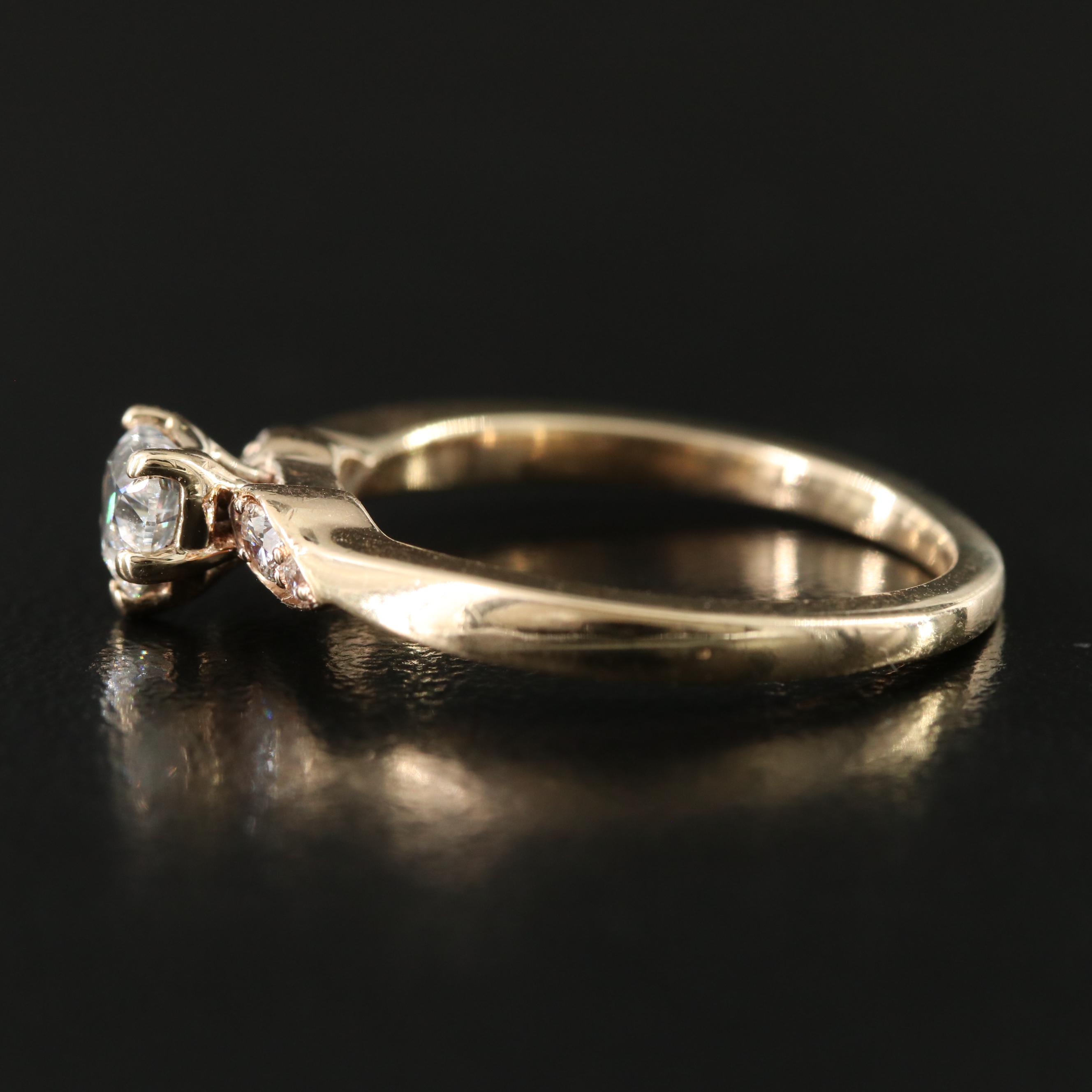 14K 0.62 CTW Diamond Ring with Digital GIA Report