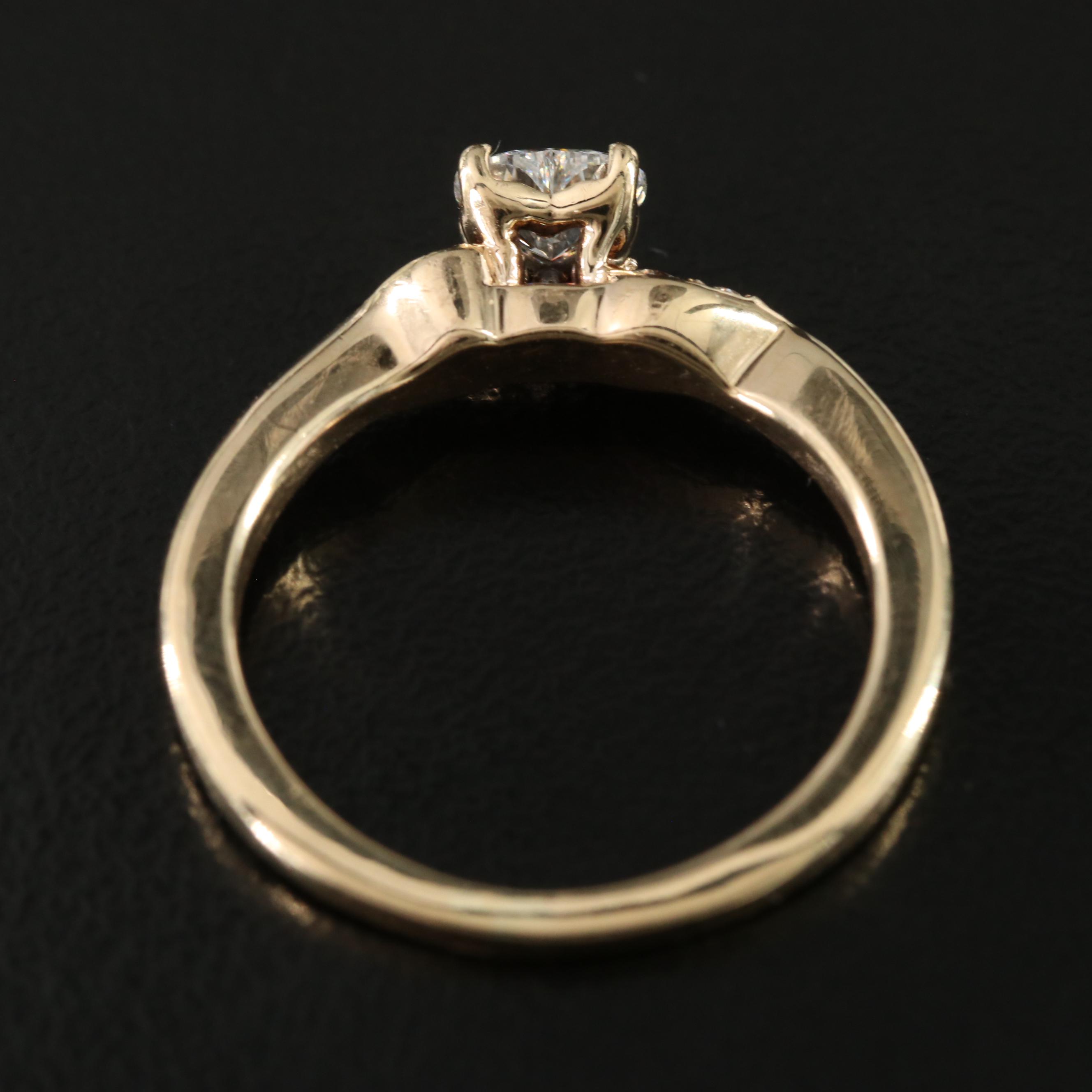 14K 0.62 CTW Diamond Ring with Digital GIA Report