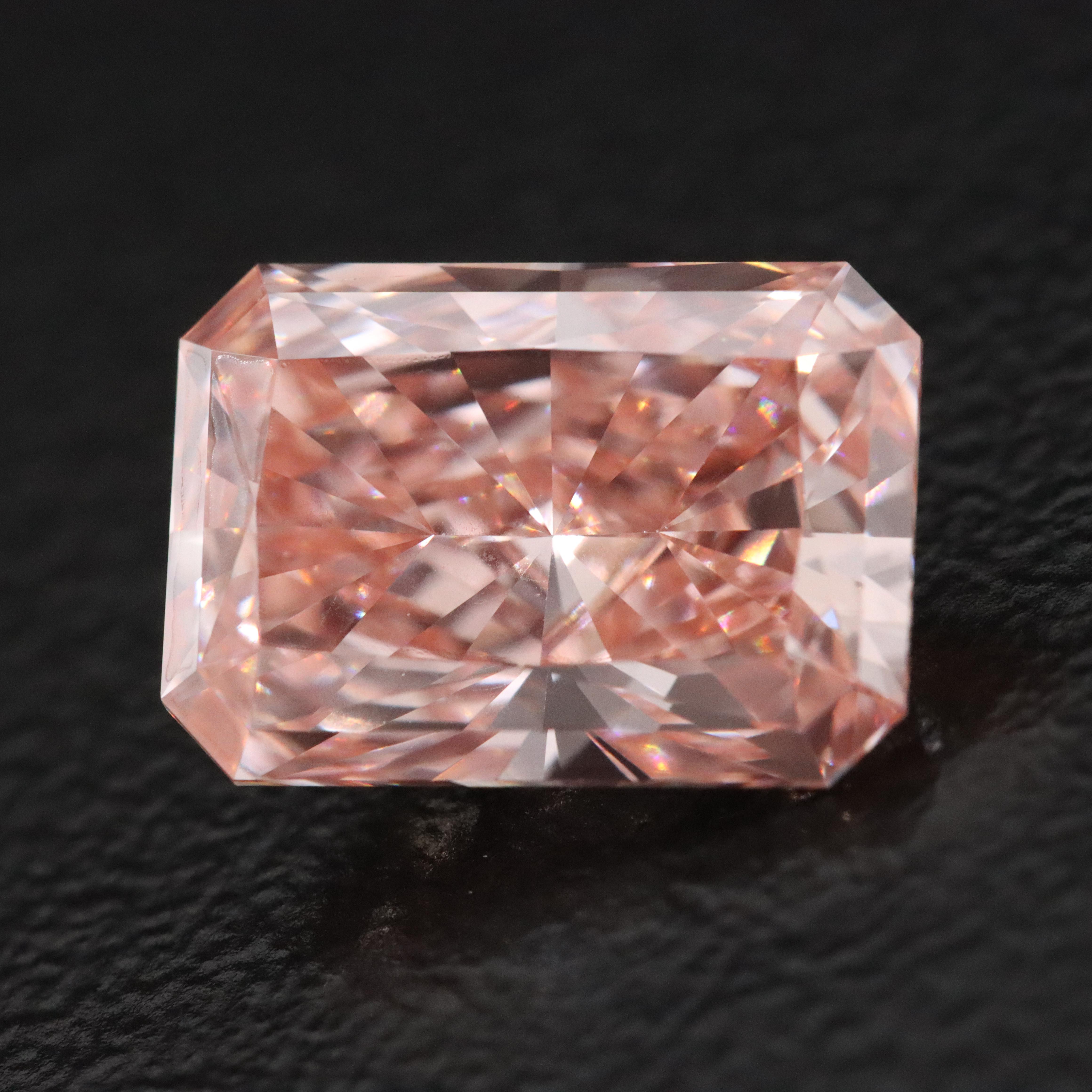 Loose 3.03 CT Lab Grown Fancy Pink Diamond with IGI Report