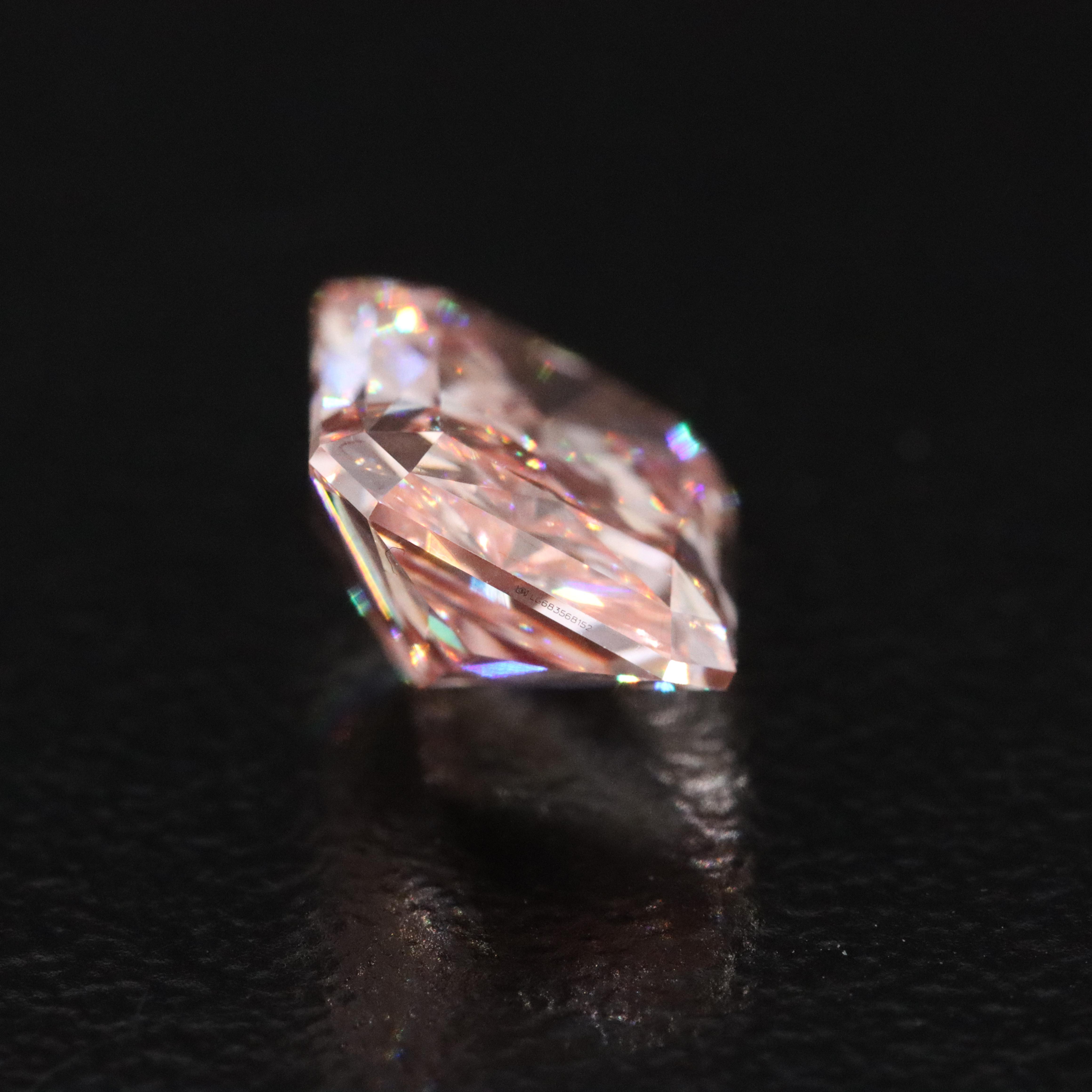 Loose 3.03 CT Lab Grown Fancy Pink Diamond with IGI Report