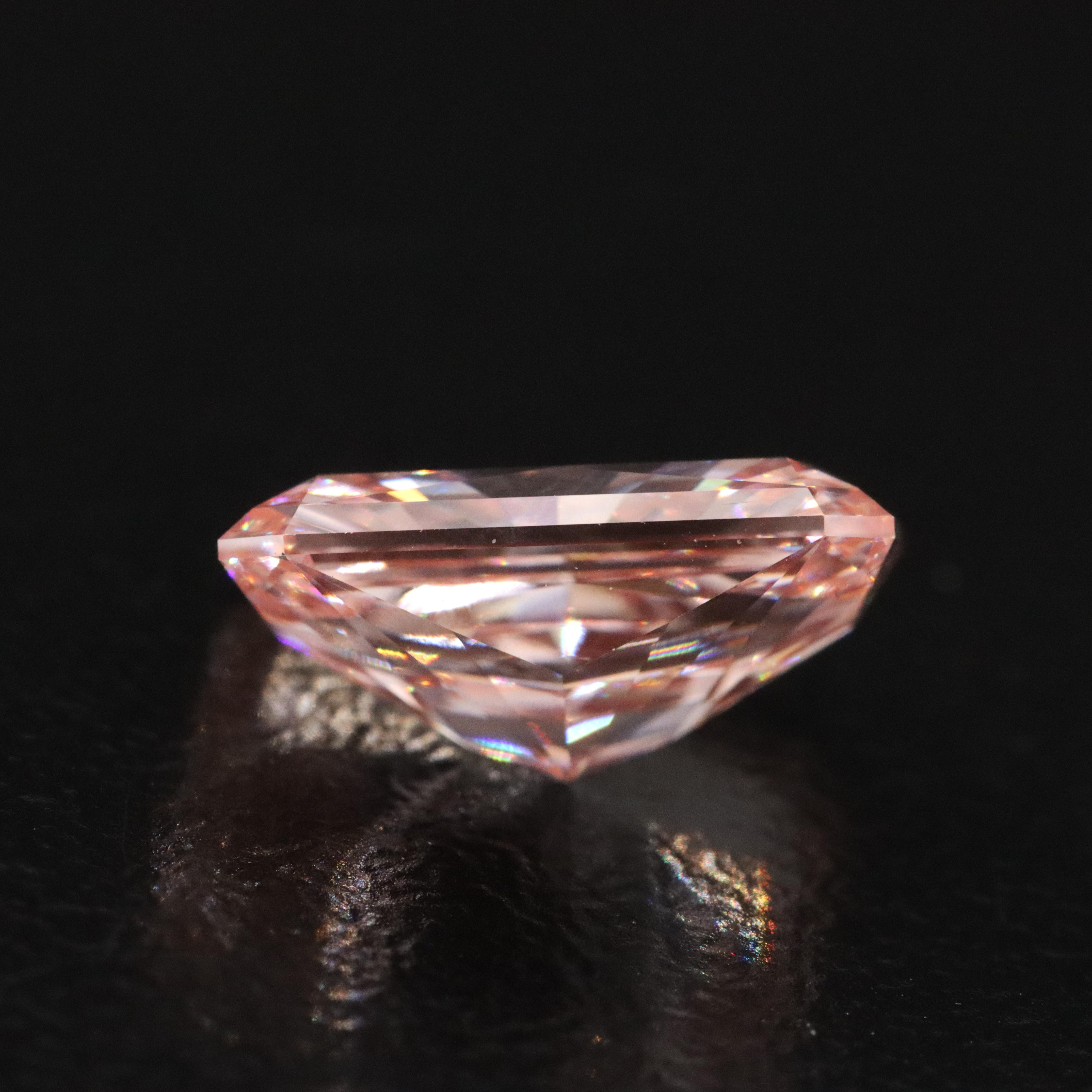 Loose 3.03 CT Lab Grown Fancy Pink Diamond with IGI Report