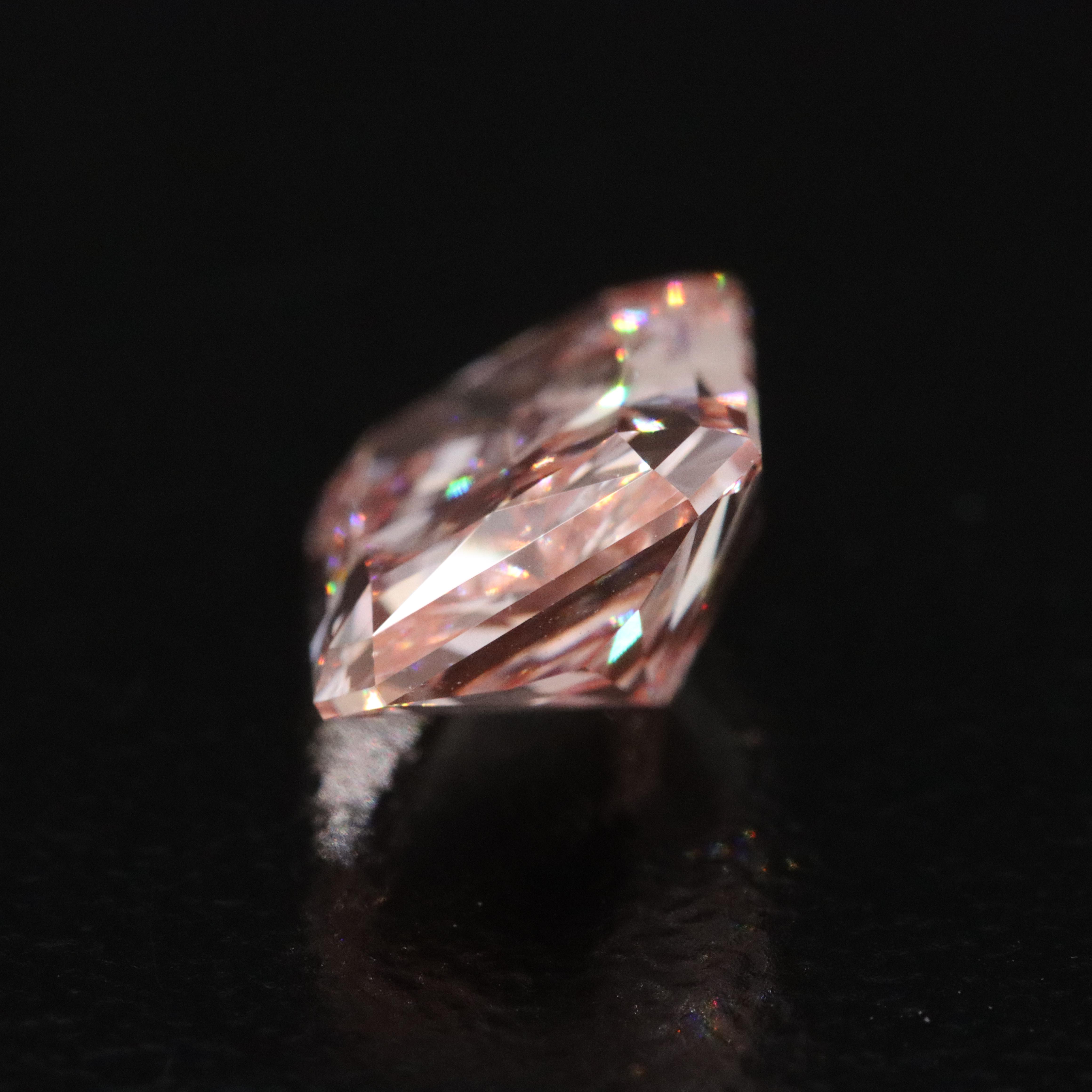 Loose 3.03 CT Lab Grown Fancy Pink Diamond with IGI Report