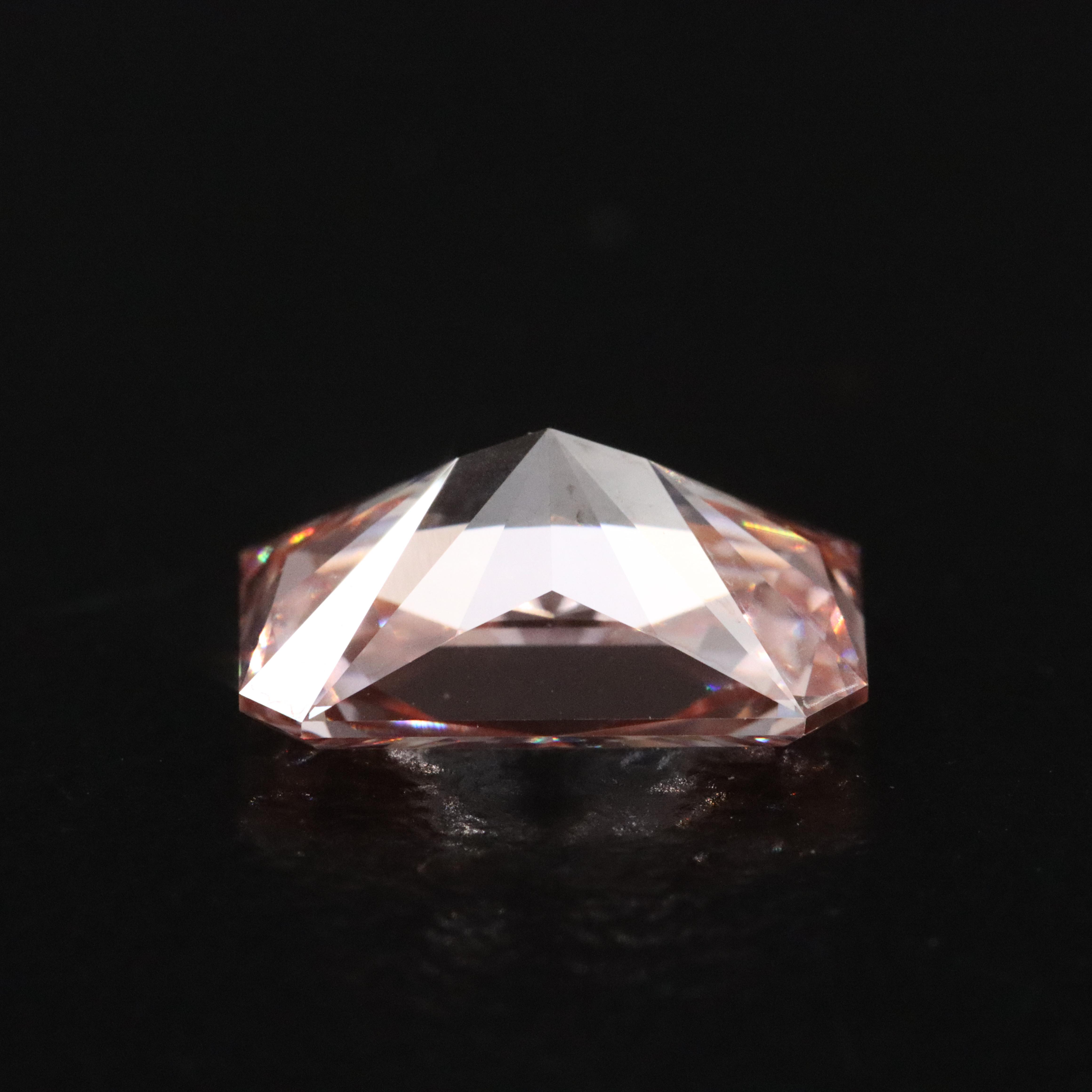 Loose 3.03 CT Lab Grown Fancy Pink Diamond with IGI Report