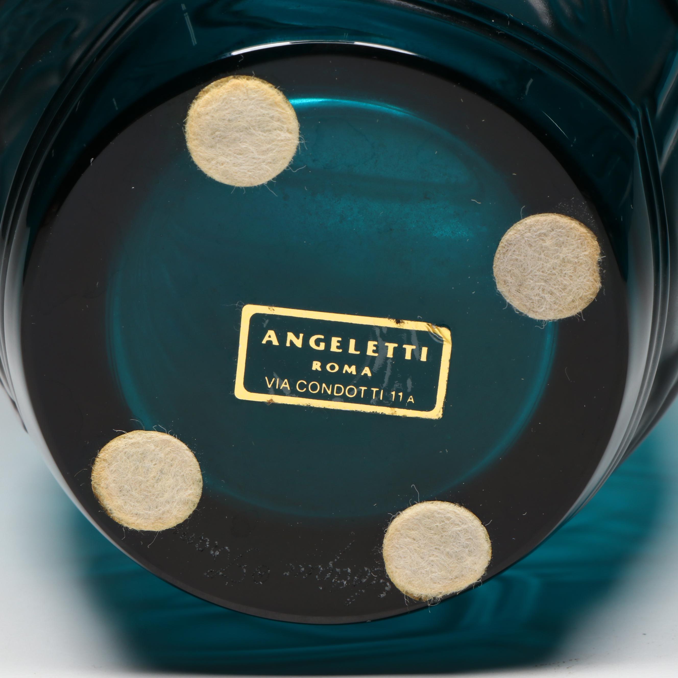 Lalique "Hesperides" Teal Crystal Vase