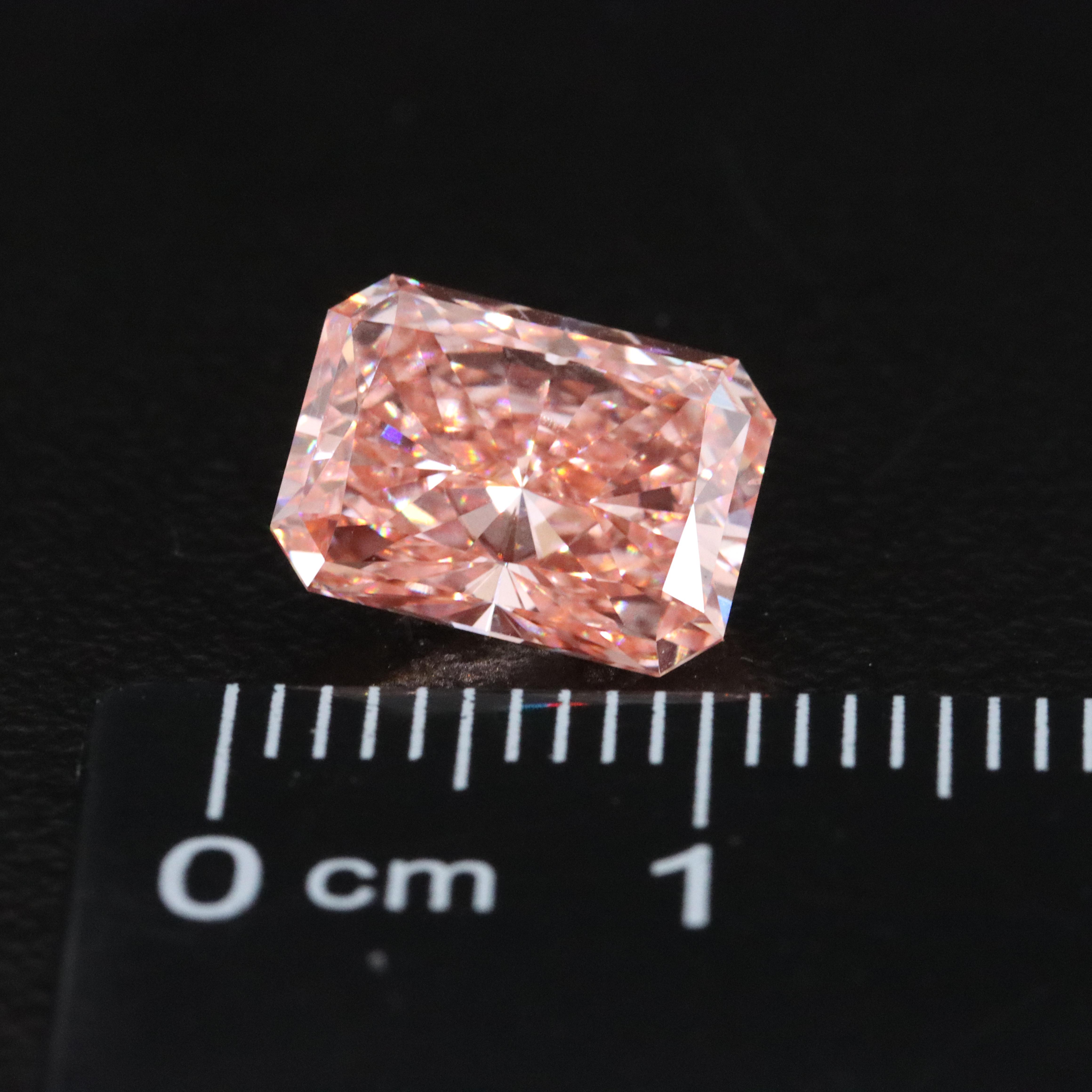 Loose 3.03 CT Lab Grown Fancy Pink Diamond with IGI Report