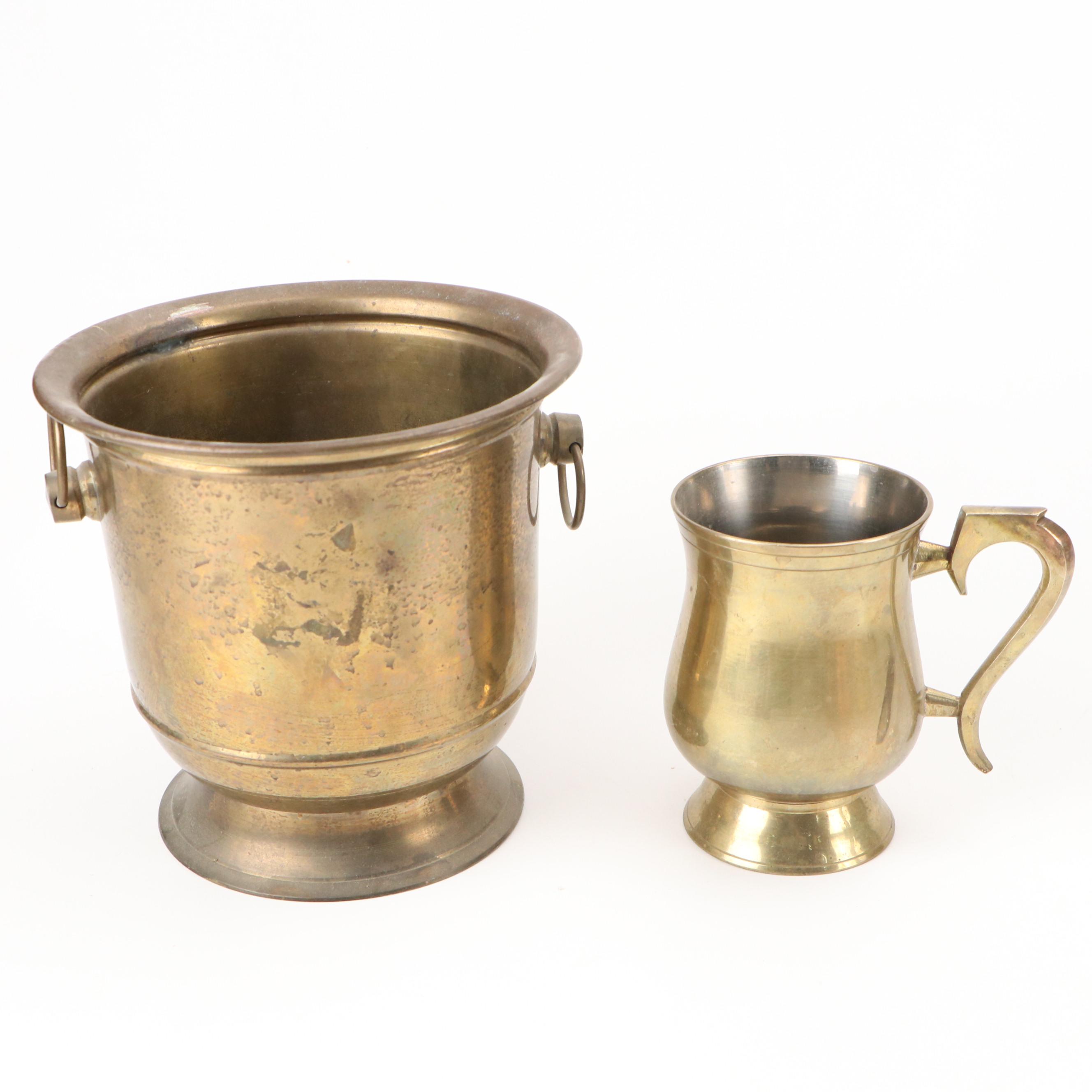 Indian Brass and Copper Planters, Vases, and More