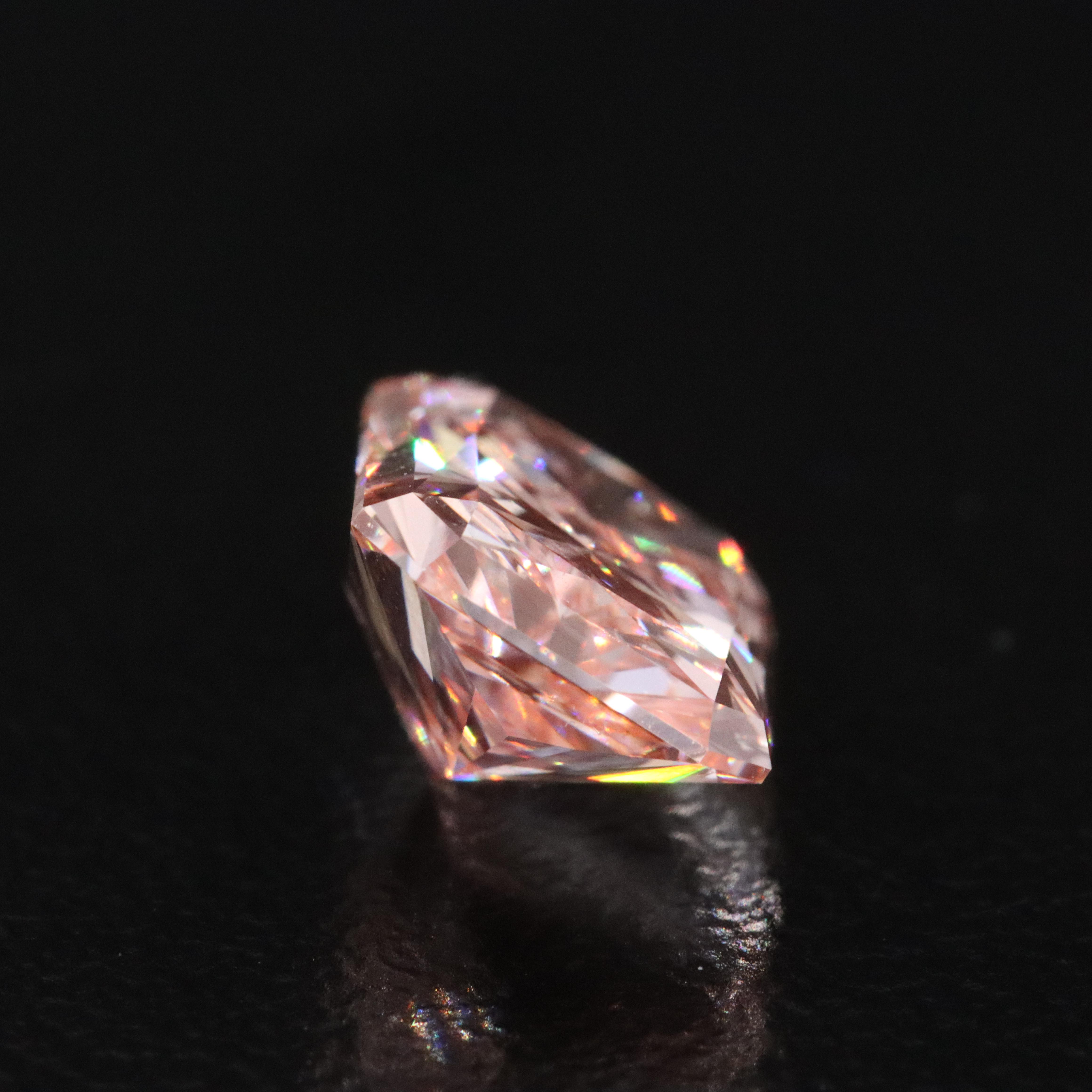 Loose 3.03 CT Lab Grown Fancy Pink Diamond with IGI Report