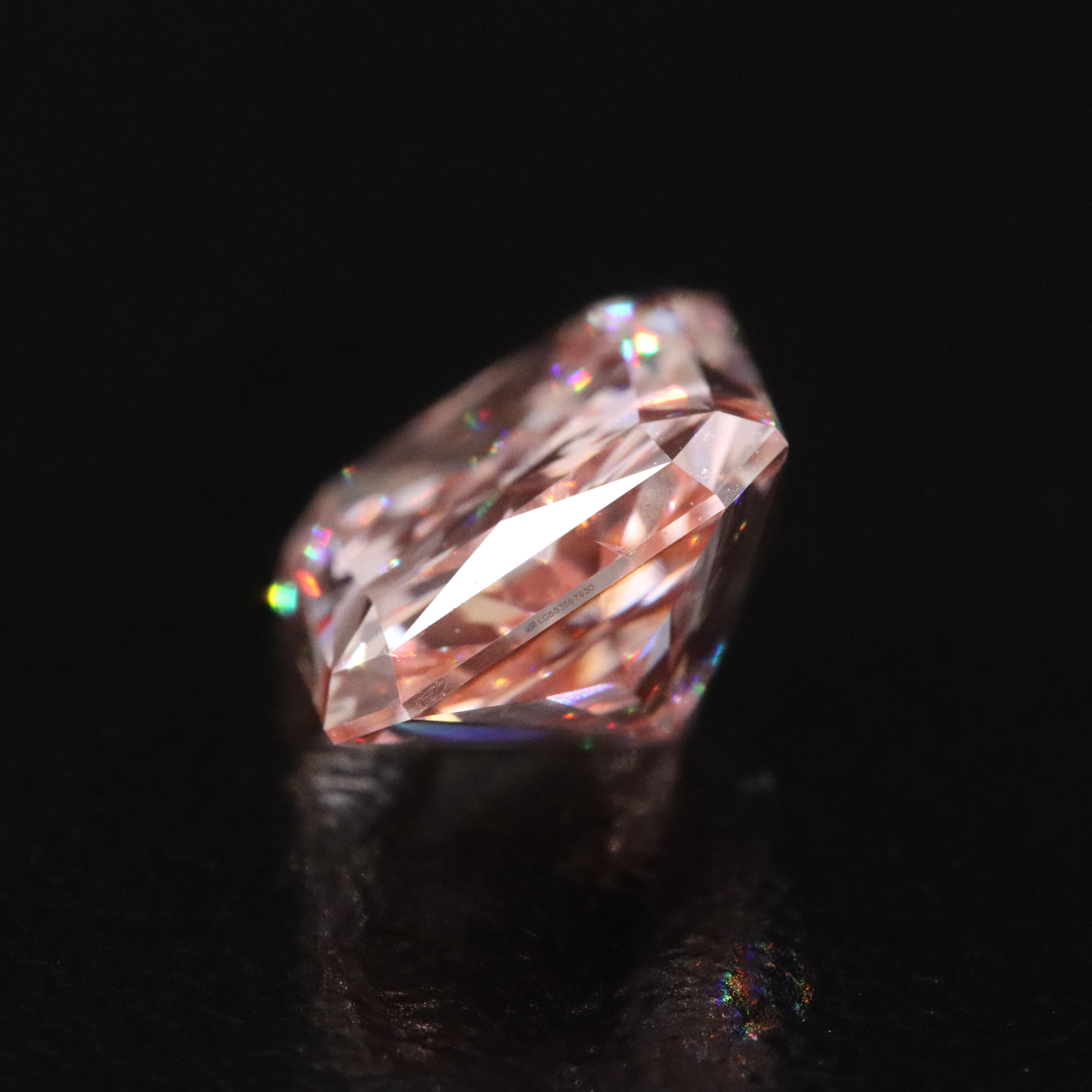 Loose 3.03 CT Lab Grown Fancy Pink Diamond with IGI Report