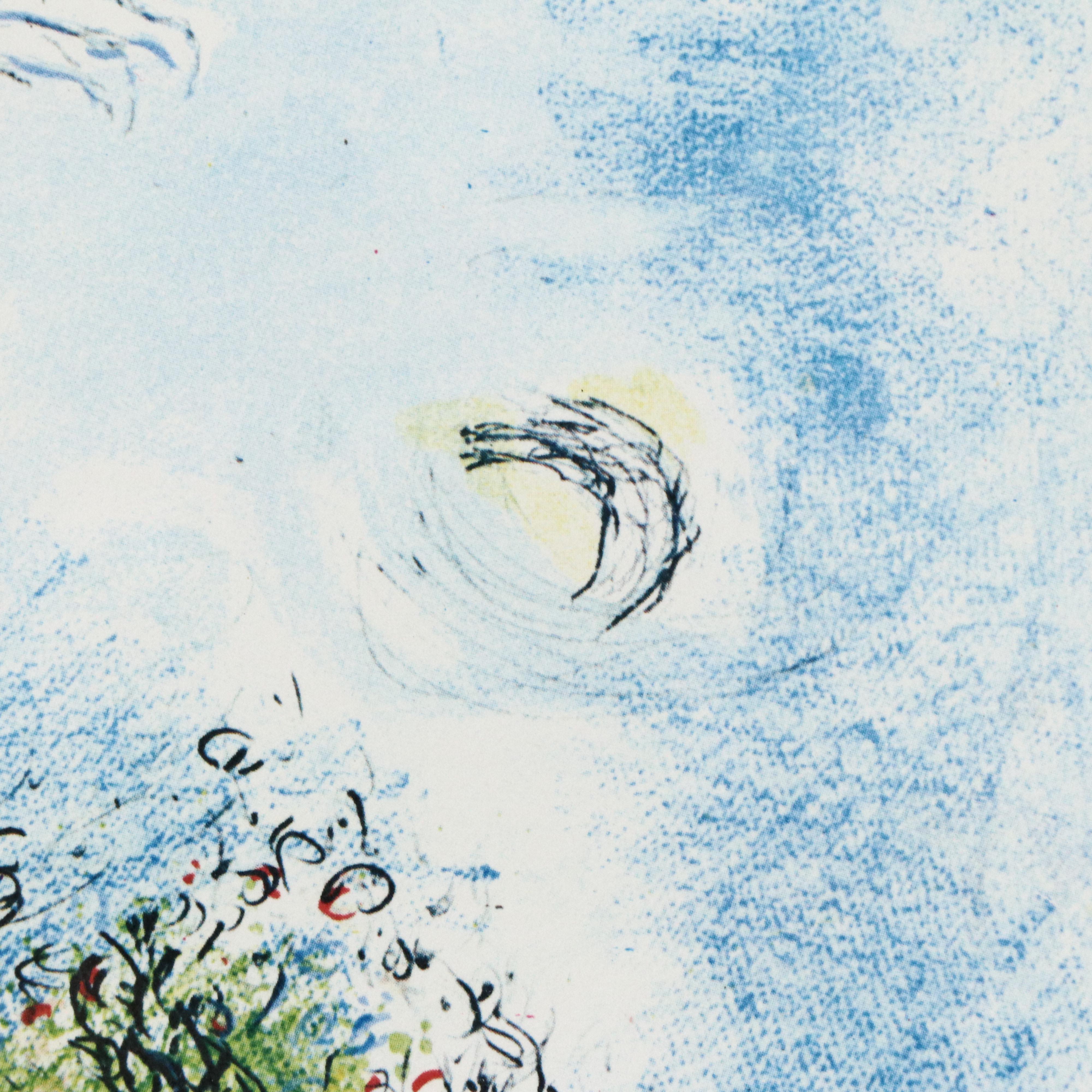 Signed Offset Lithograph After Marc Chagall "Dans le Ciel de l'Opéra"