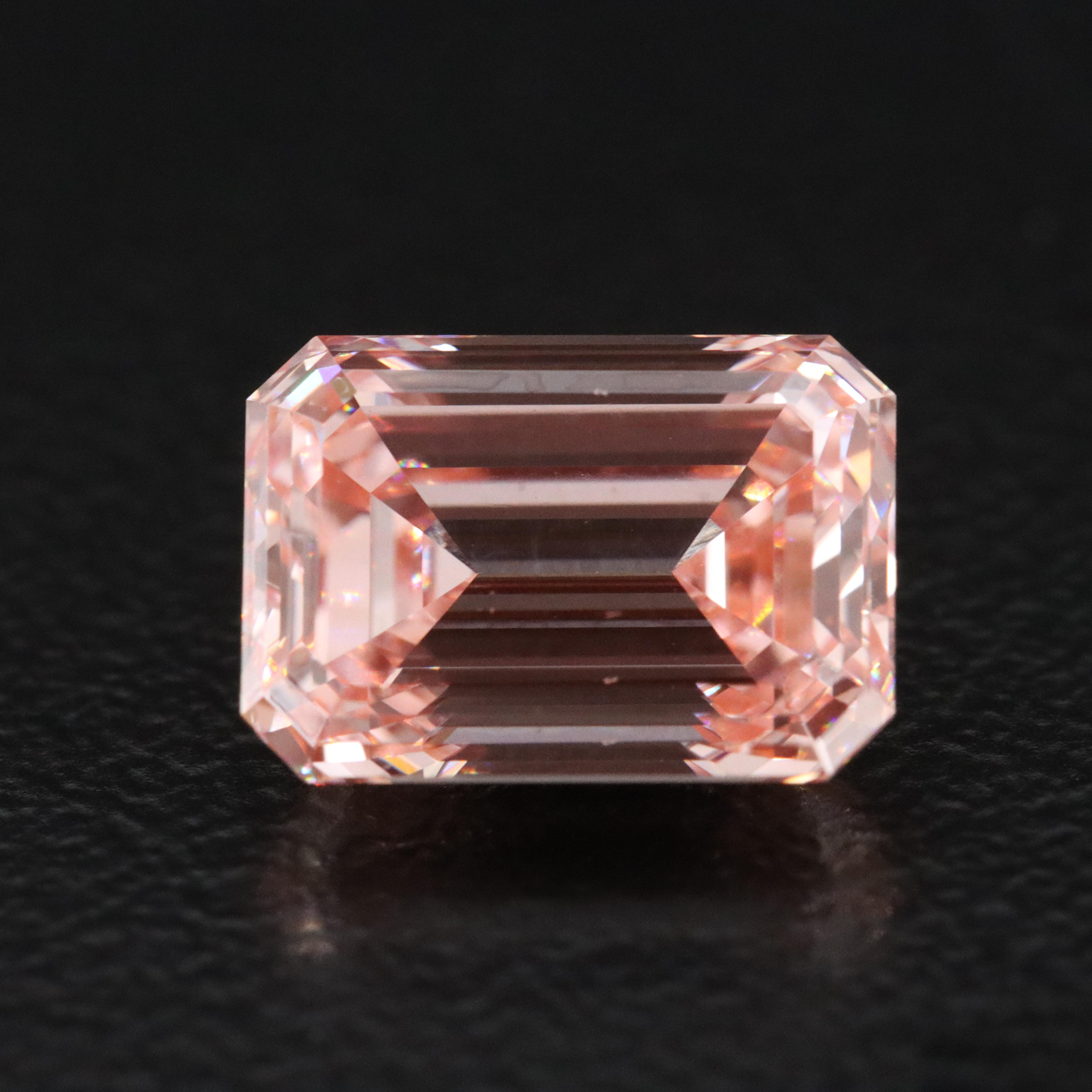 Loose 3.03 CT Lab Grown Fancy Pink Diamond with IGI Report