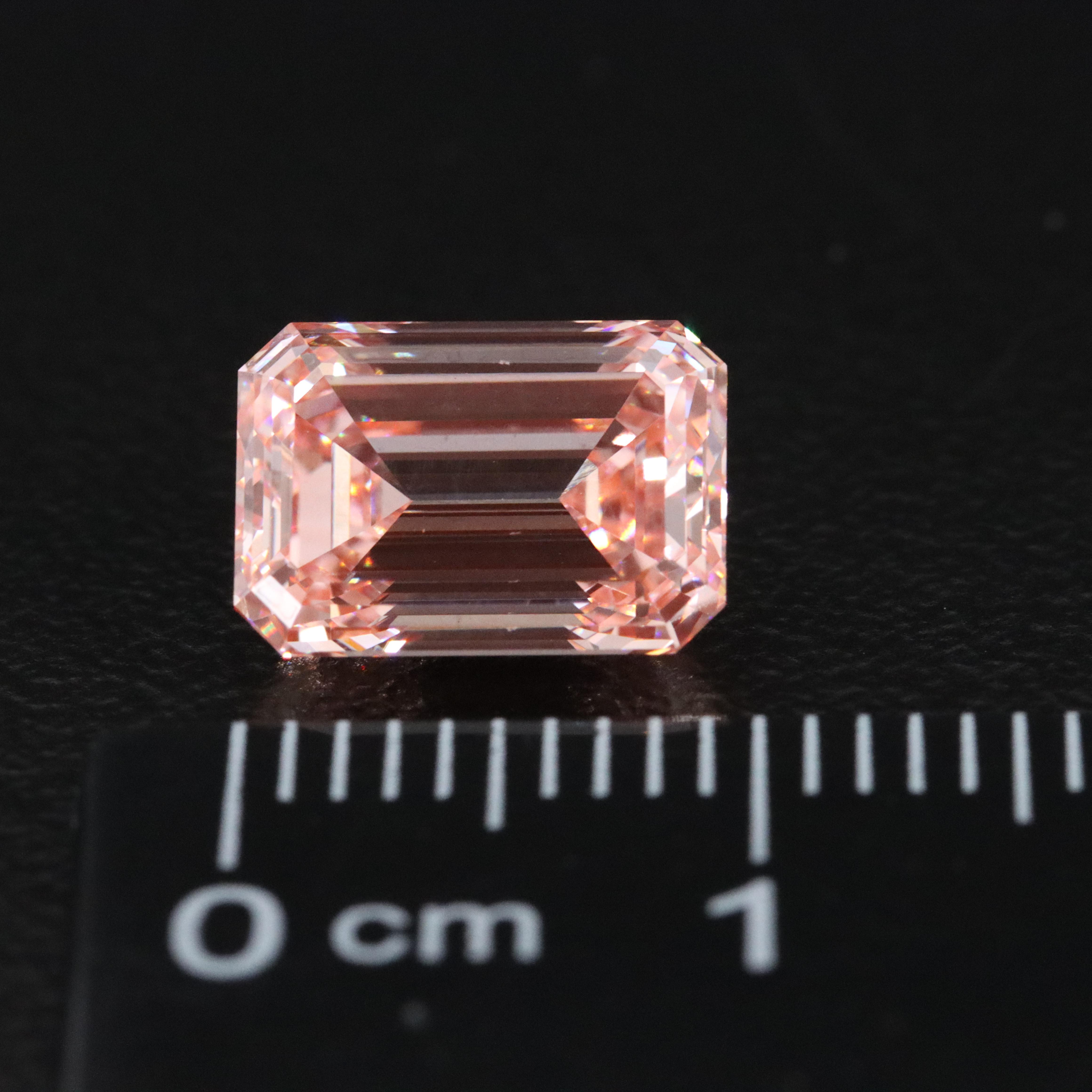 Loose 3.03 CT Lab Grown Fancy Pink Diamond with IGI Report
