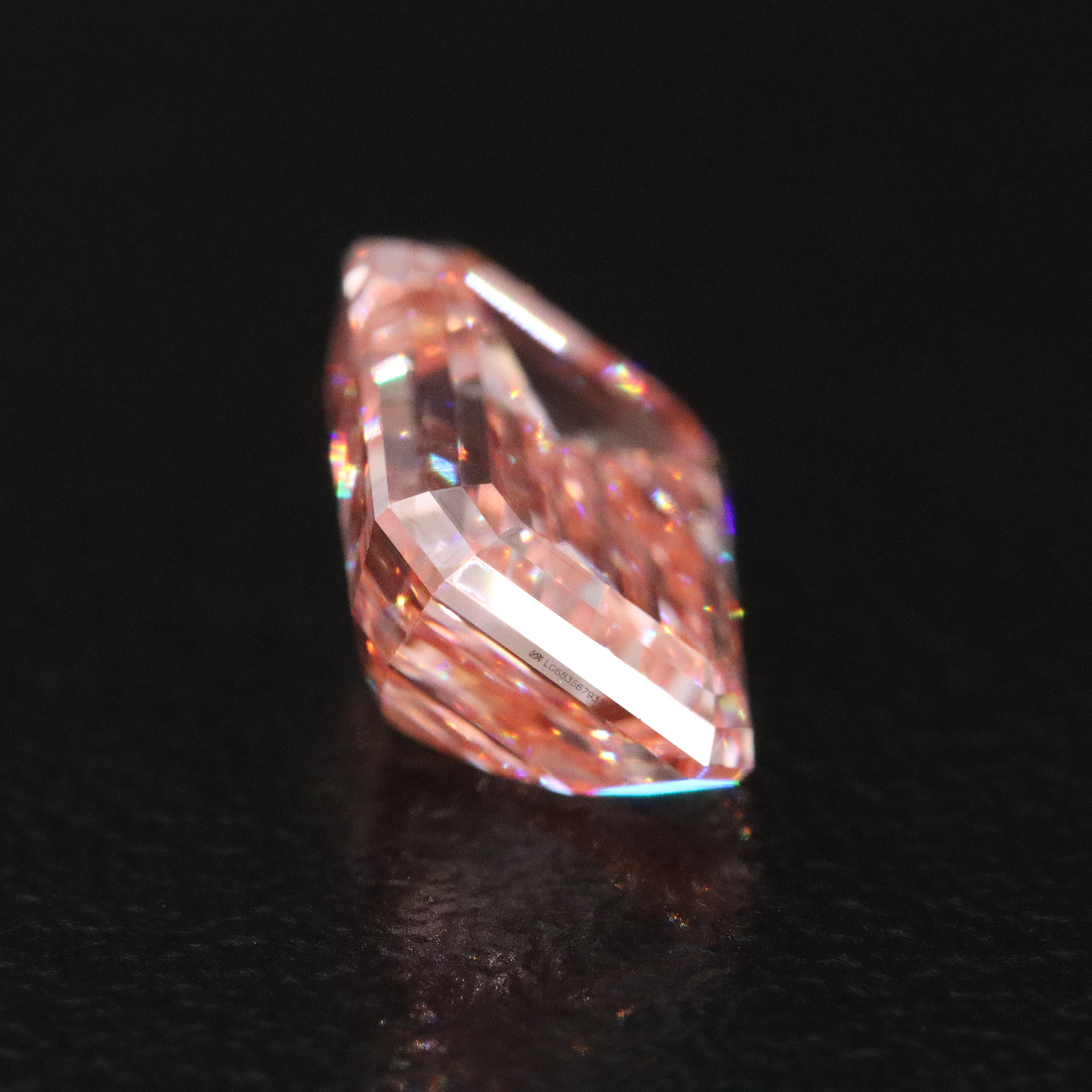 Loose 3.03 CT Lab Grown Fancy Pink Diamond with IGI Report