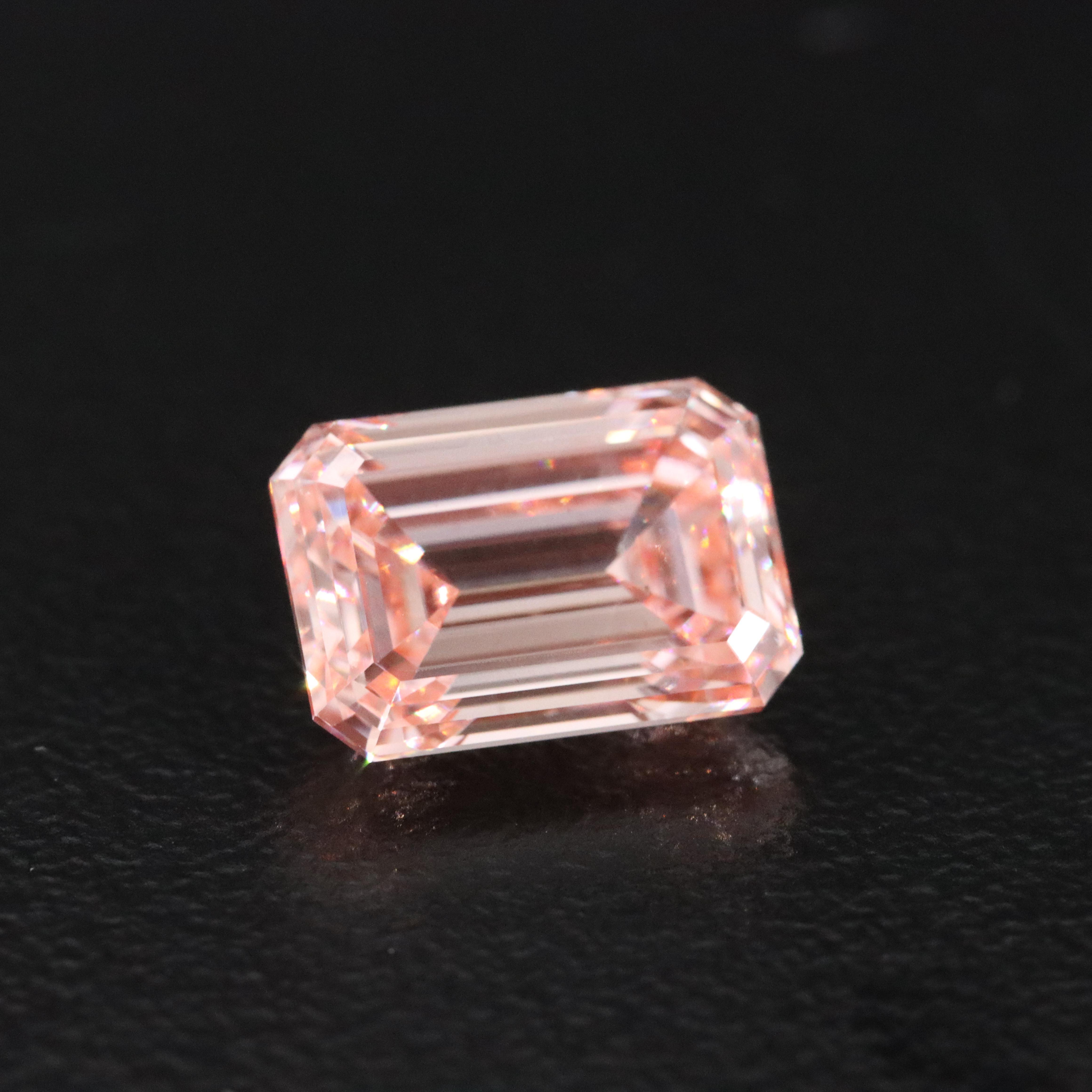 Loose 3.03 CT Lab Grown Fancy Pink Diamond with IGI Report