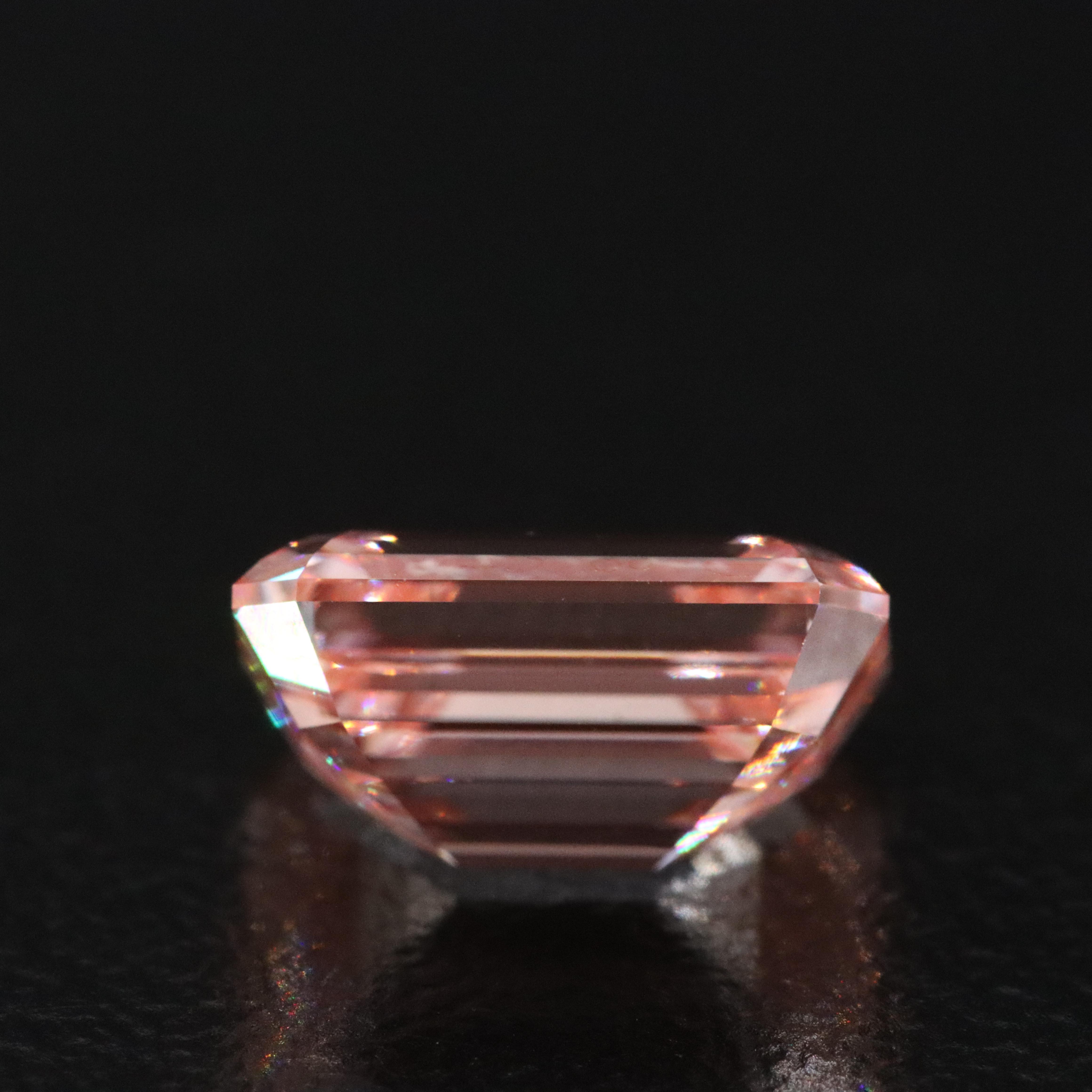 Loose 3.03 CT Lab Grown Fancy Pink Diamond with IGI Report