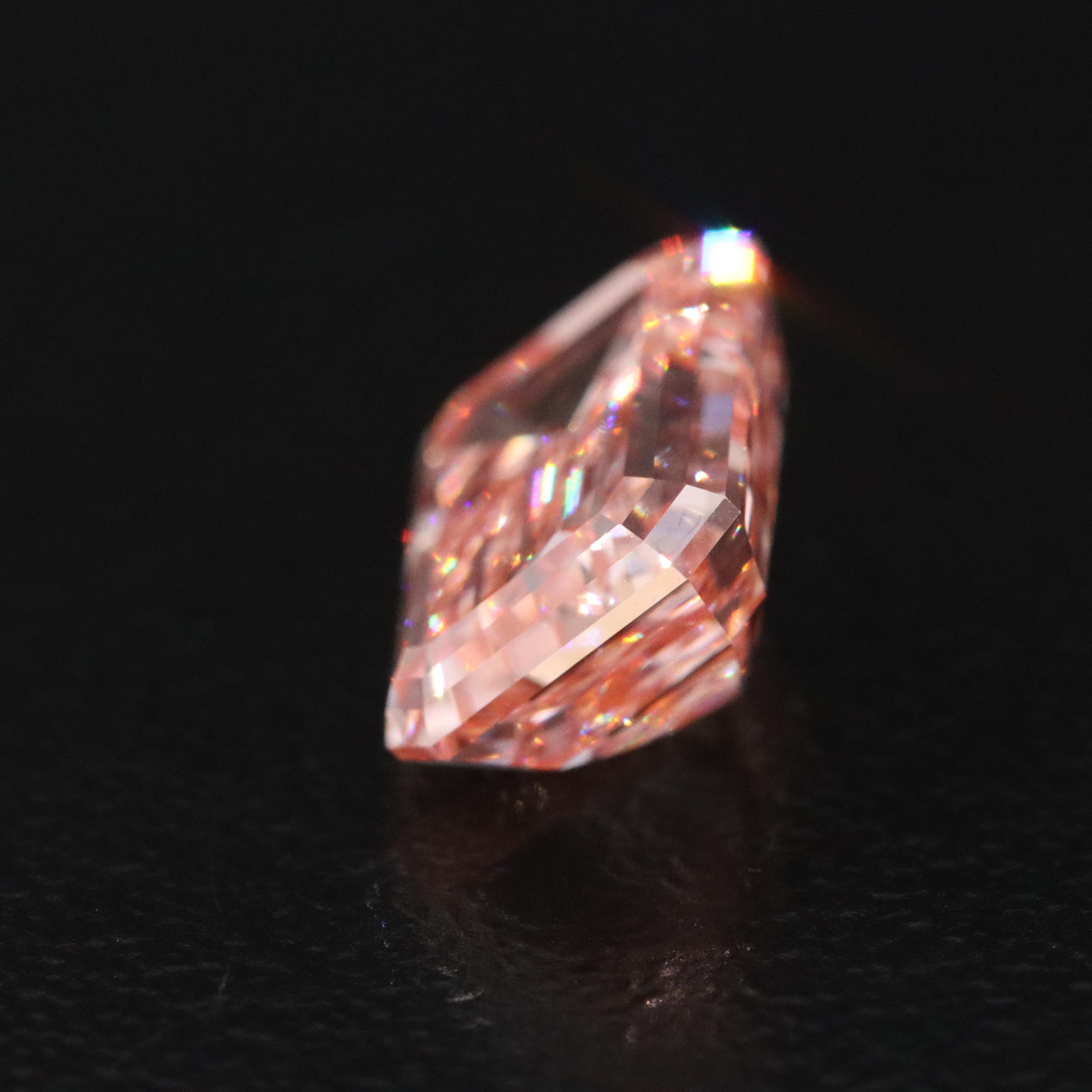 Loose 3.03 CT Lab Grown Fancy Pink Diamond with IGI Report
