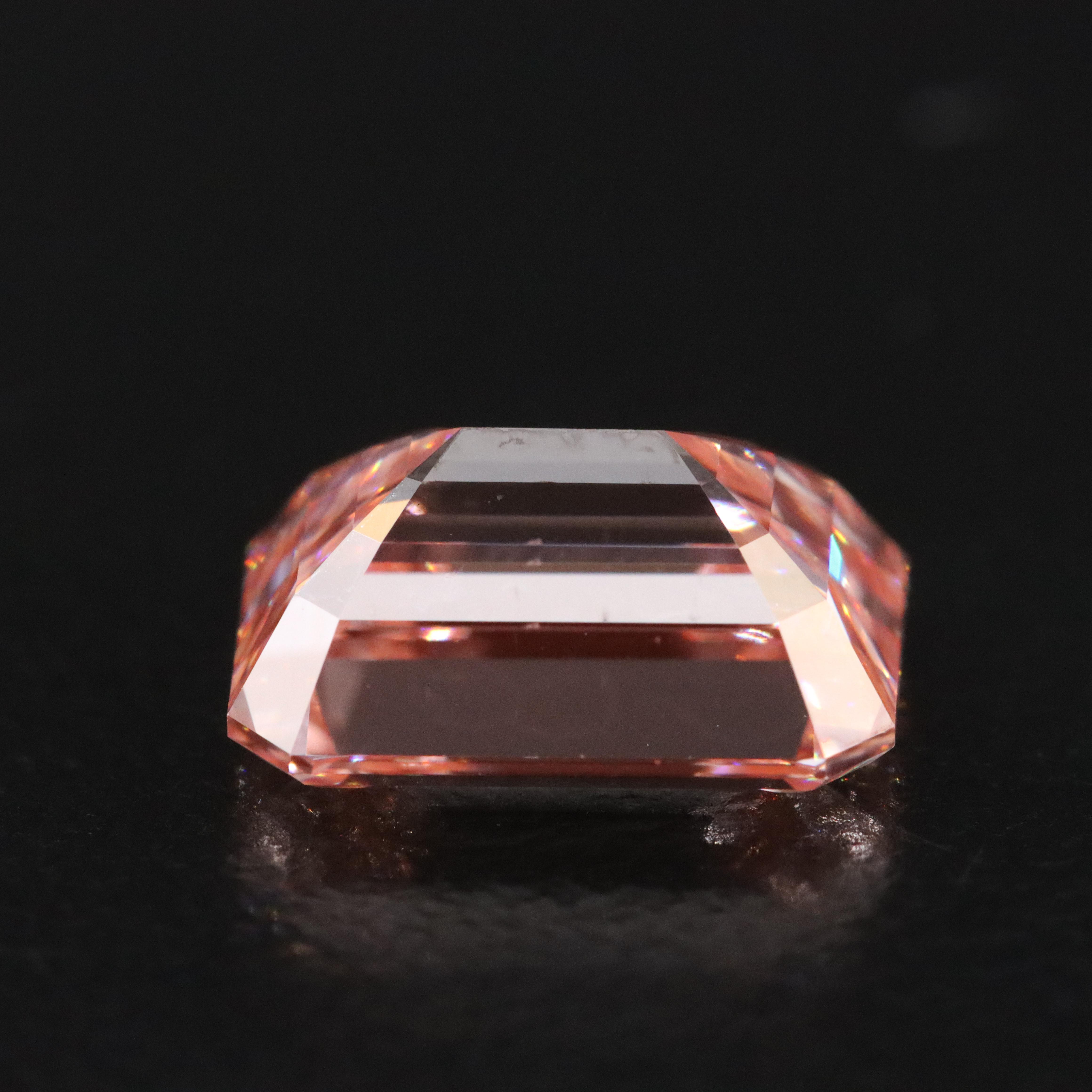 Loose 3.03 CT Lab Grown Fancy Pink Diamond with IGI Report