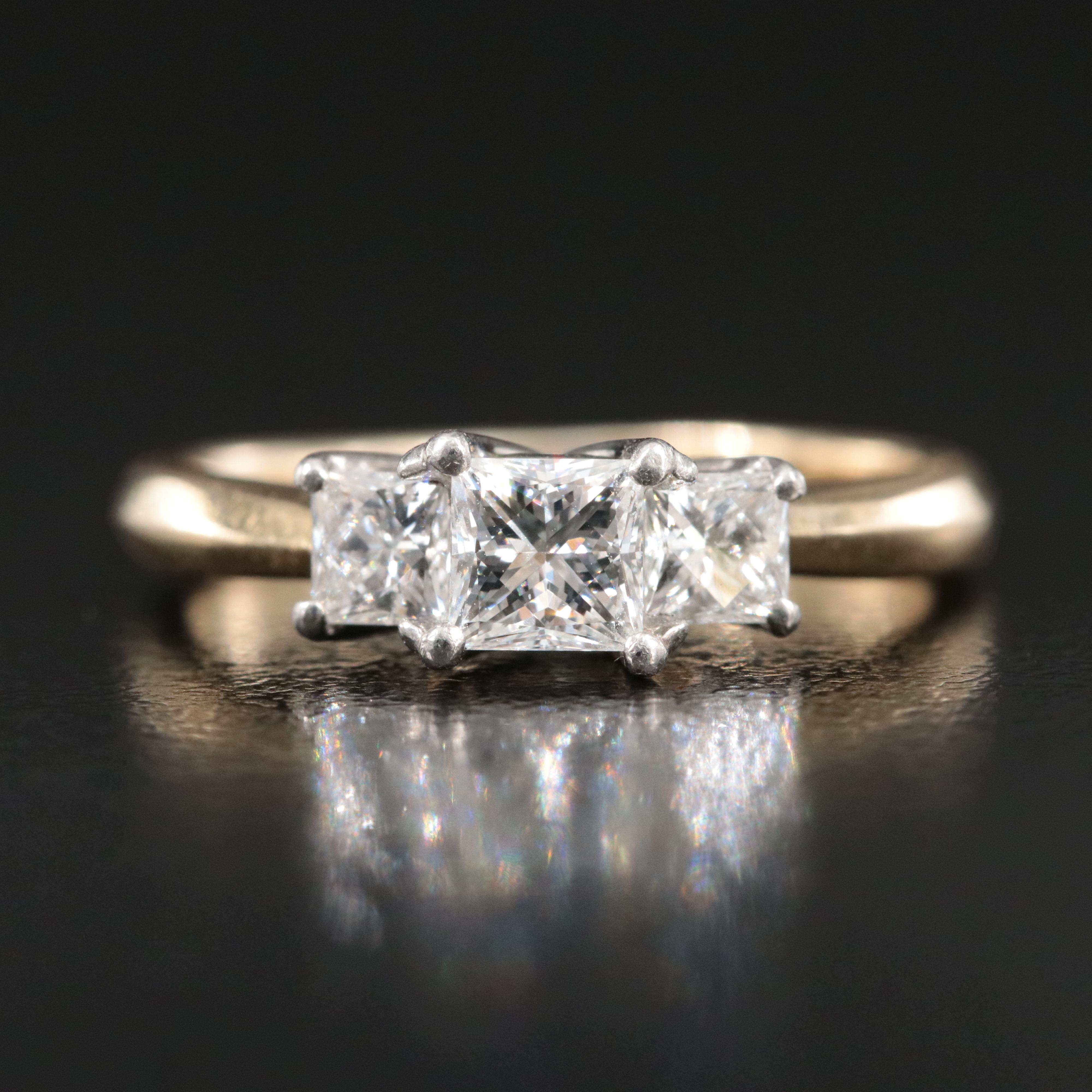 The Leo 14K 1.05 CTW Diamond Ring with Platinum Accents