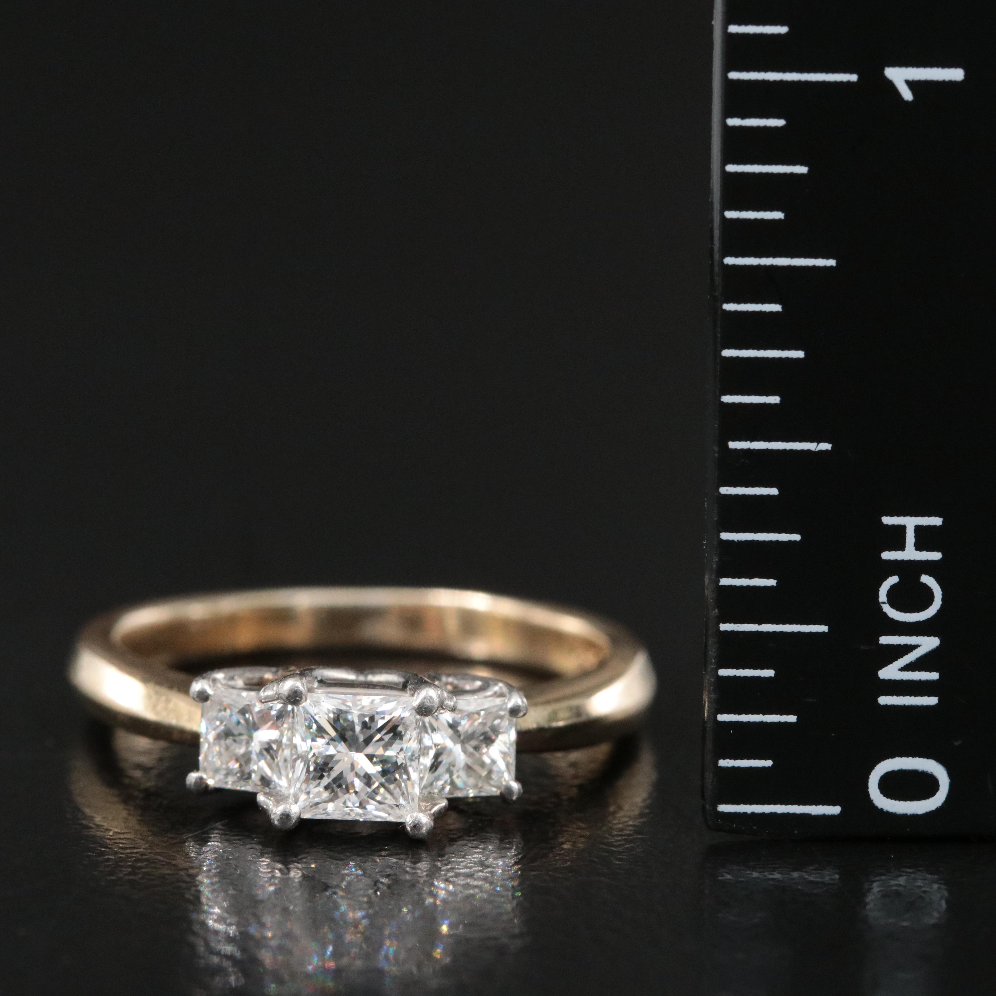 The Leo 14K 1.05 CTW Diamond Ring with Platinum Accents