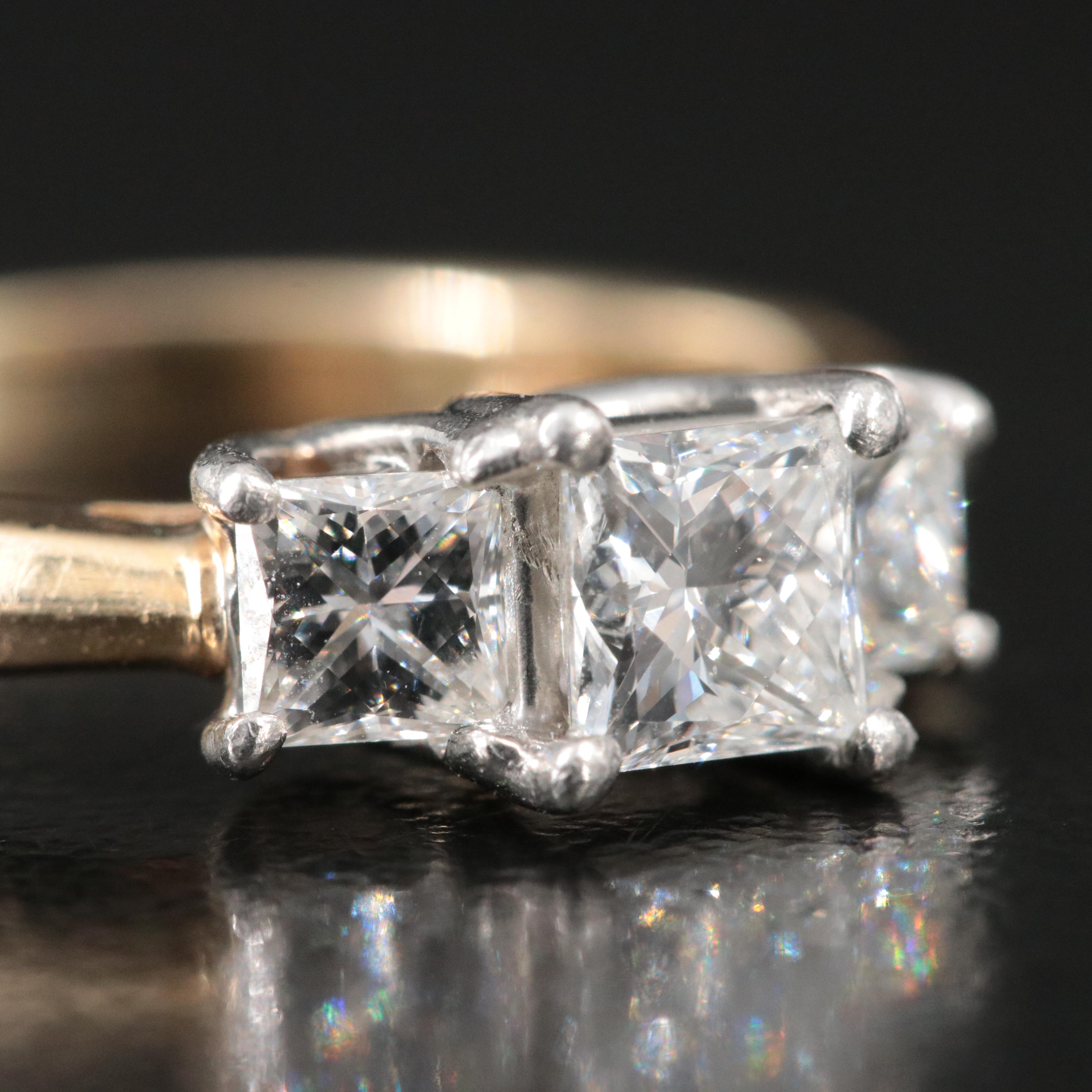 The Leo 14K 1.05 CTW Diamond Ring with Platinum Accents