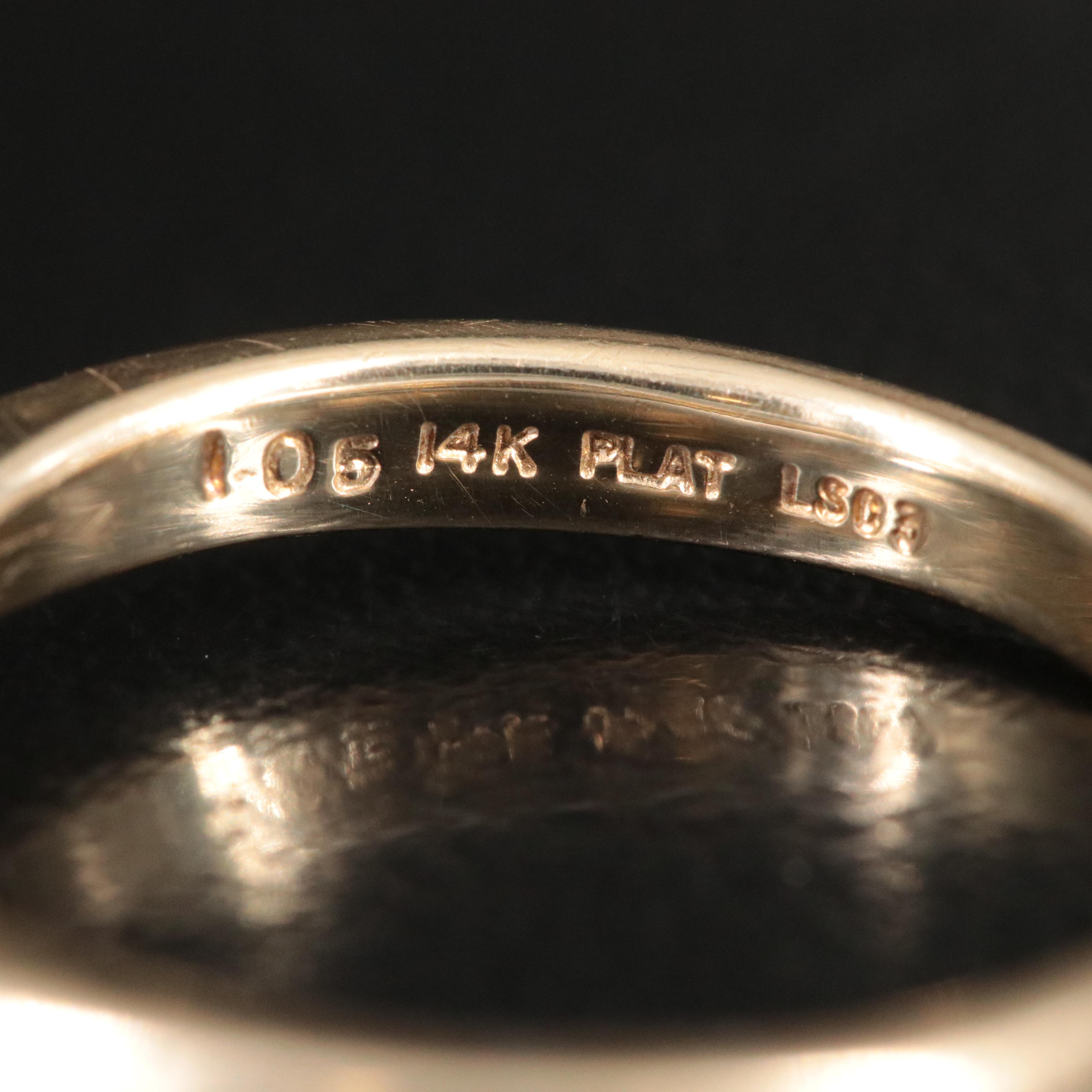 The Leo 14K 1.05 CTW Diamond Ring with Platinum Accents