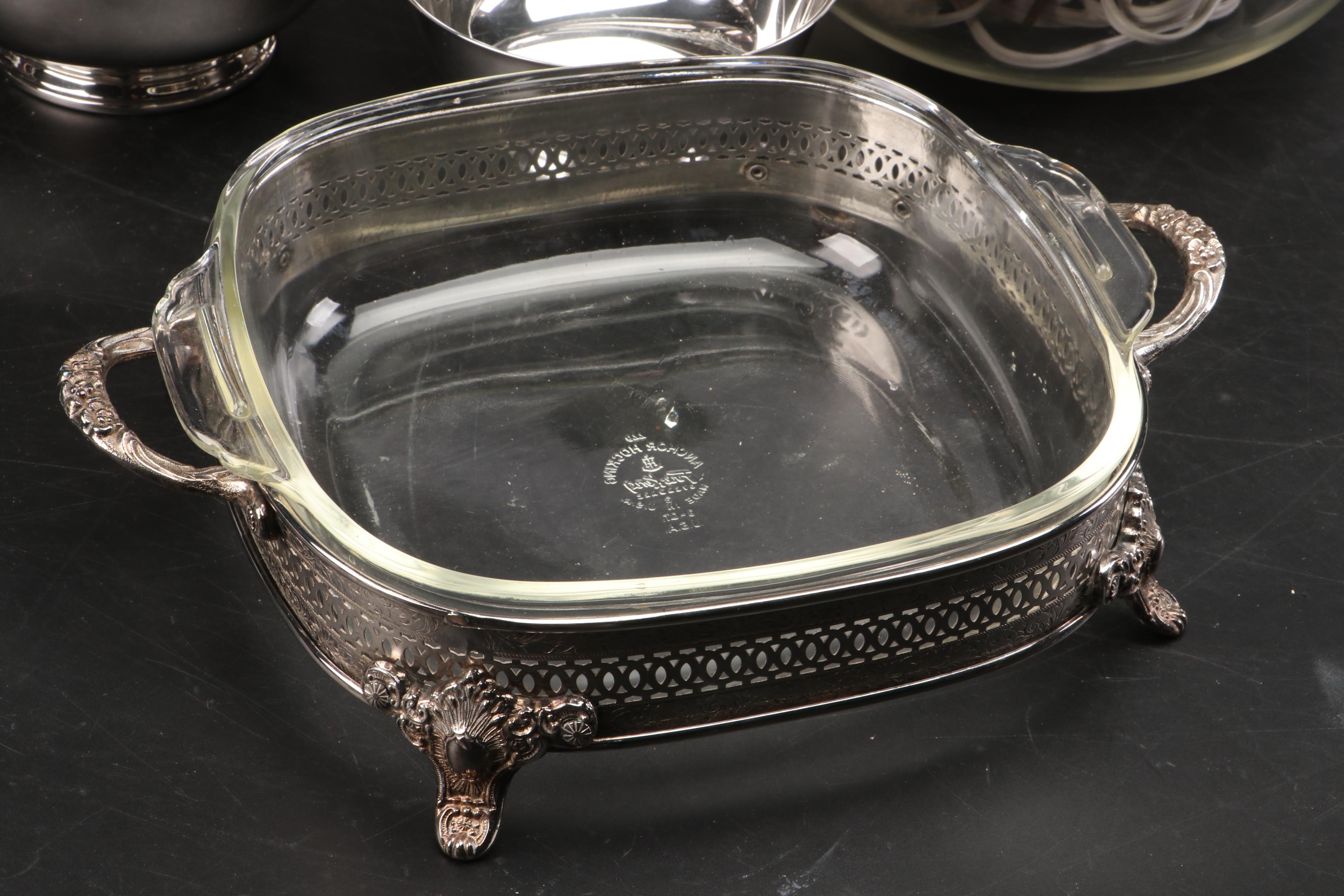 Gorham Paul Revere Bowls with Other Silver Plate Serving Pieces