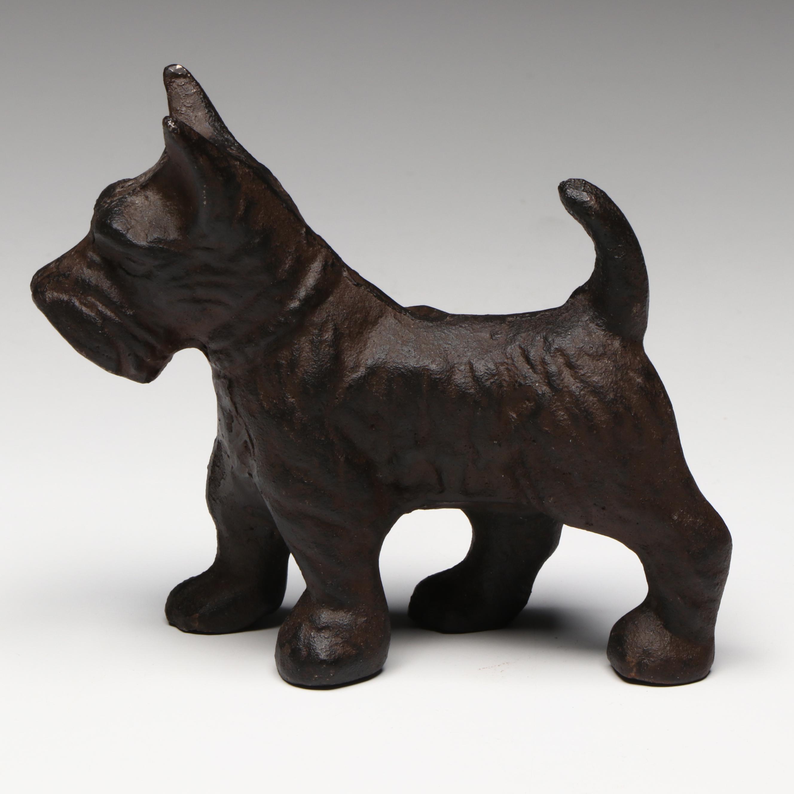 The Franklin Mint Father's Day Silver Bars Encased in Lucite with Cast Iron Dog