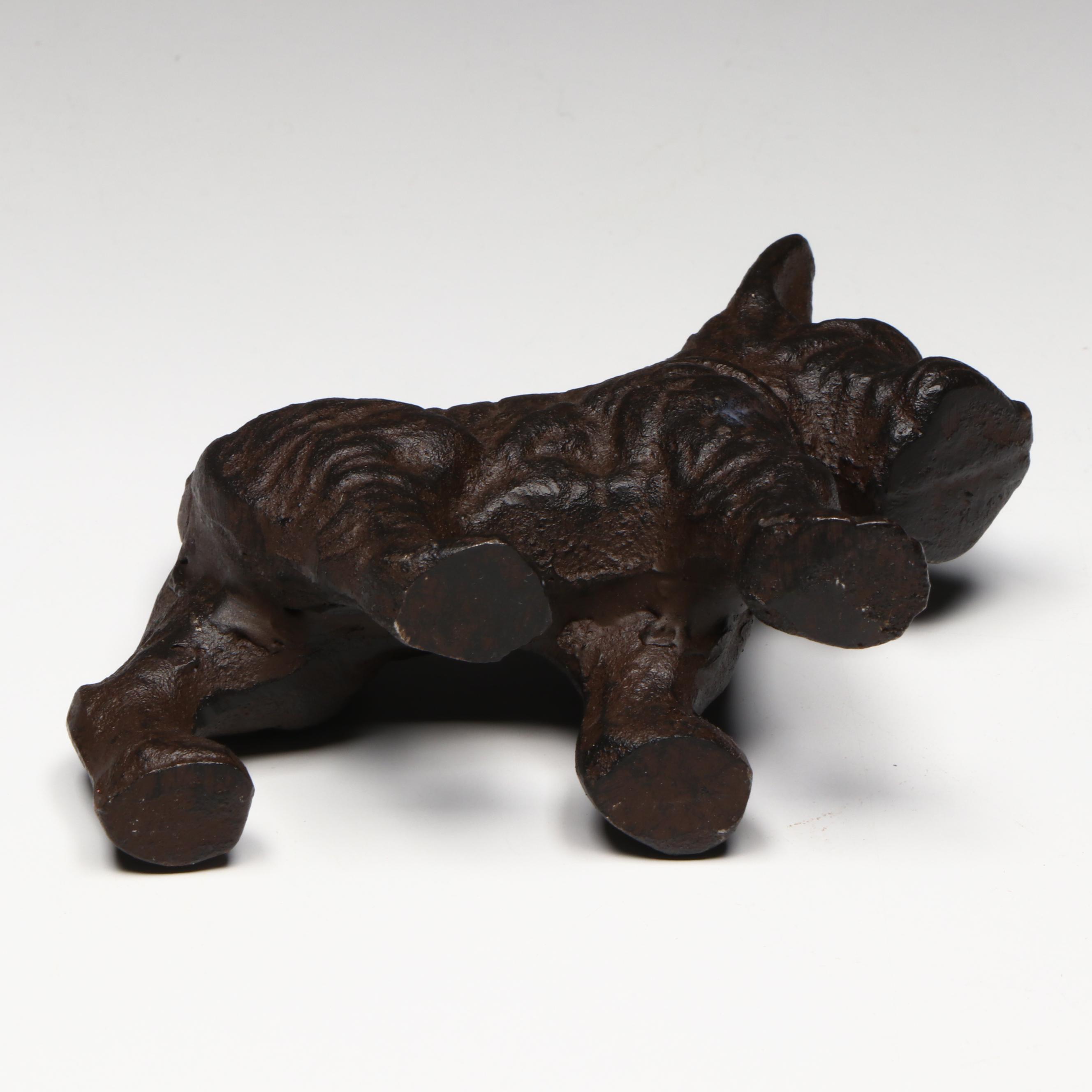 The Franklin Mint Father's Day Silver Bars Encased in Lucite with Cast Iron Dog