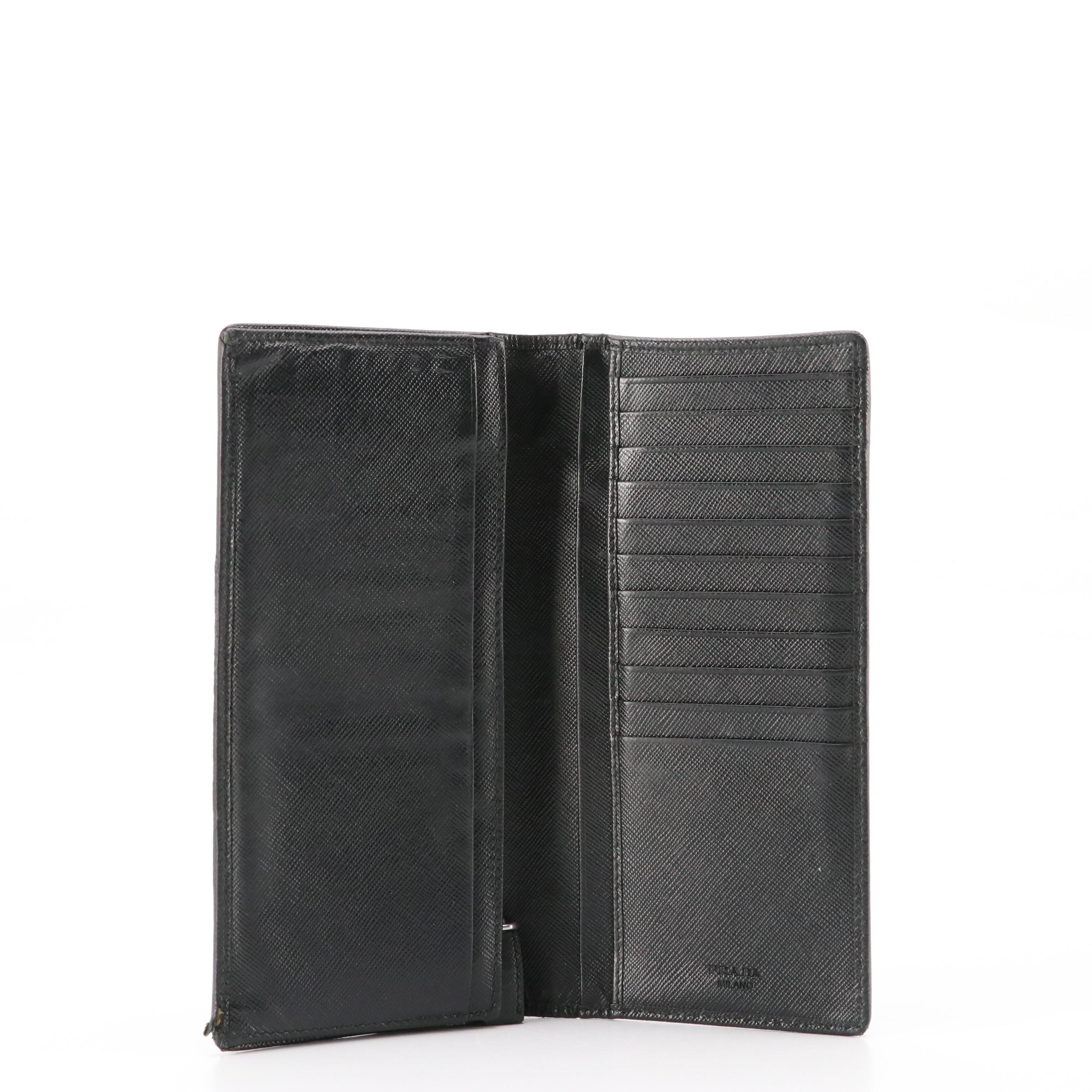 Prada Bifold Long Wallet in Saffiano Leather