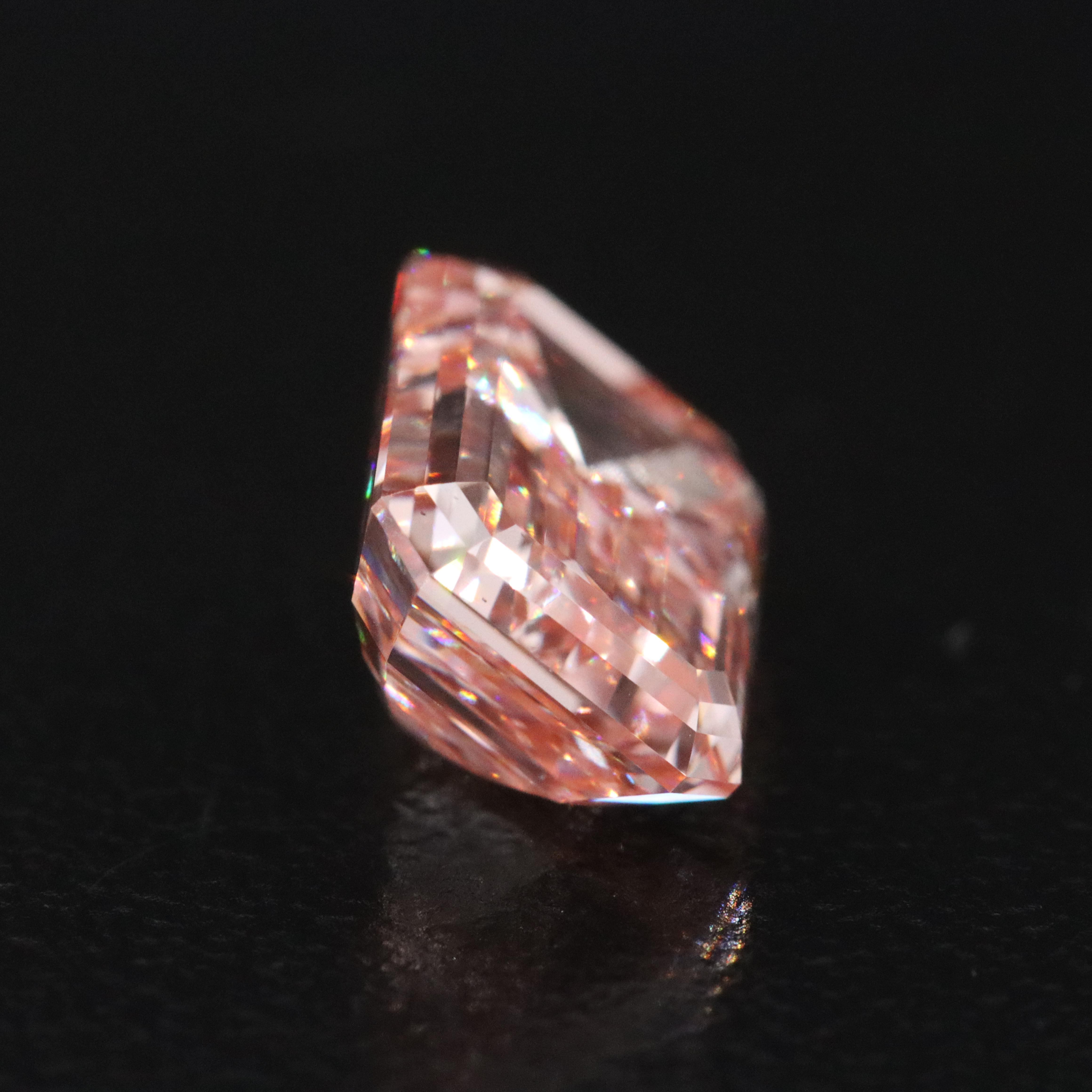 Loose 3.03 CT Lab Grown Fancy Pink Diamond with IGI Report