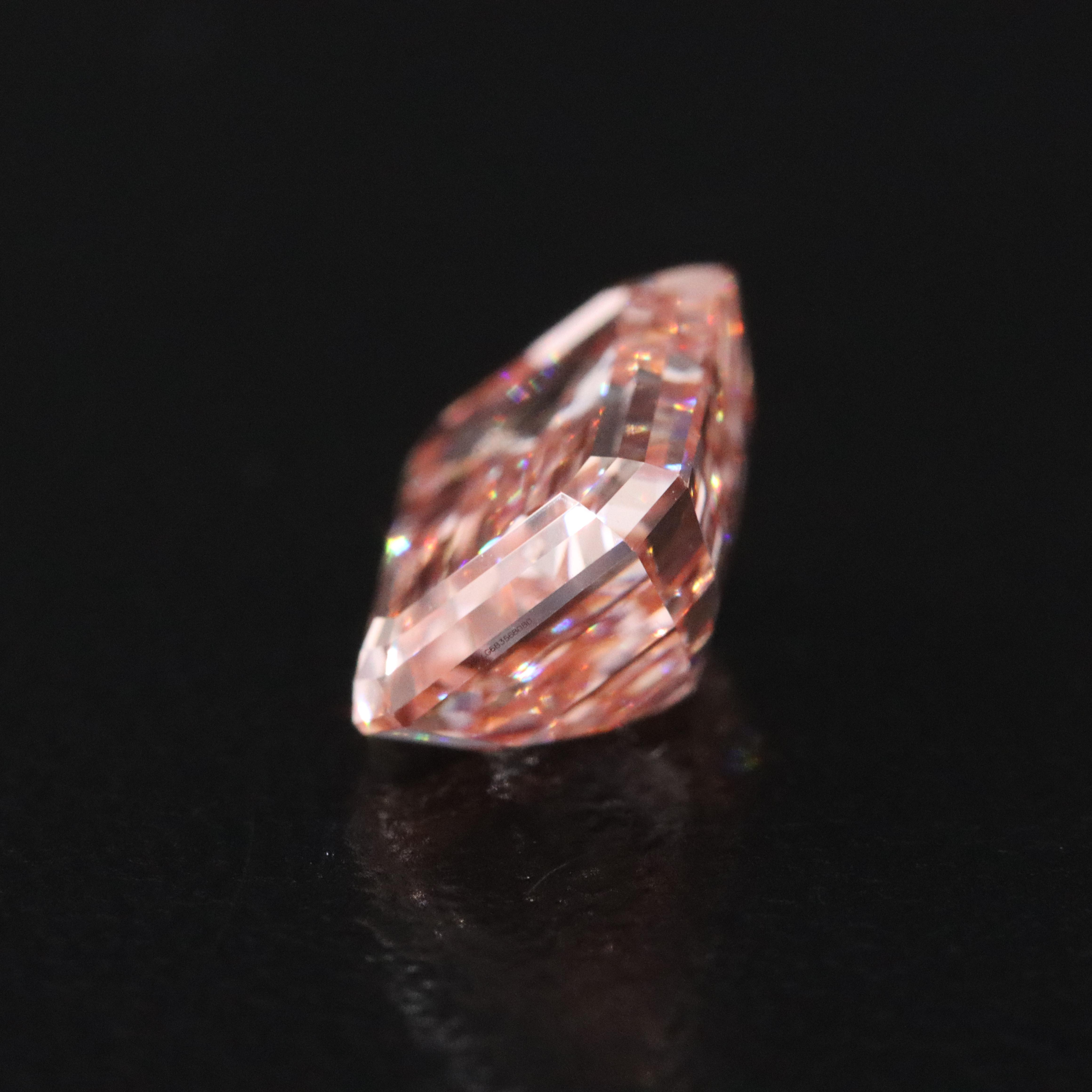 Loose 3.03 CT Lab Grown Fancy Pink Diamond with IGI Report