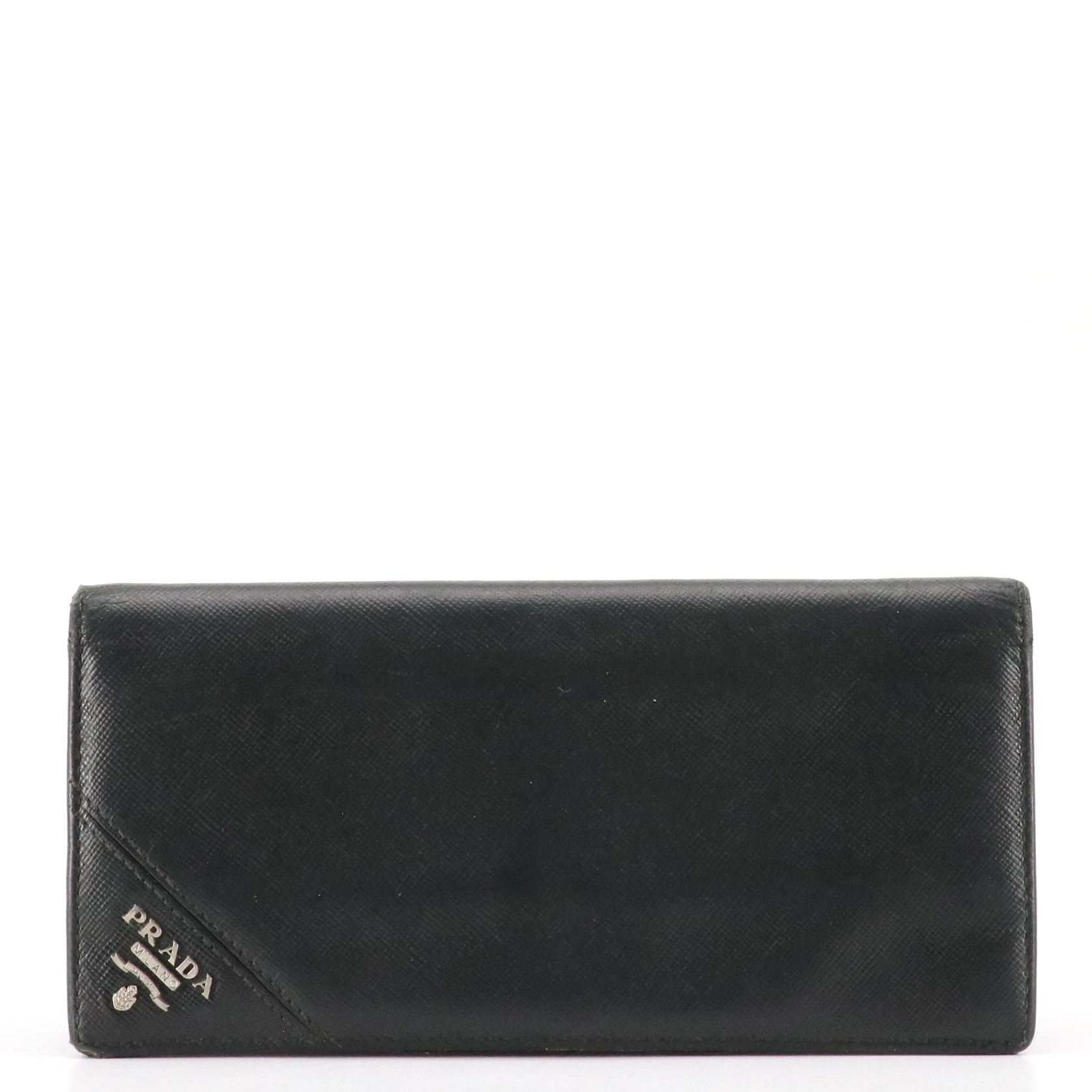 Prada Bifold Long Wallet in Saffiano Leather
