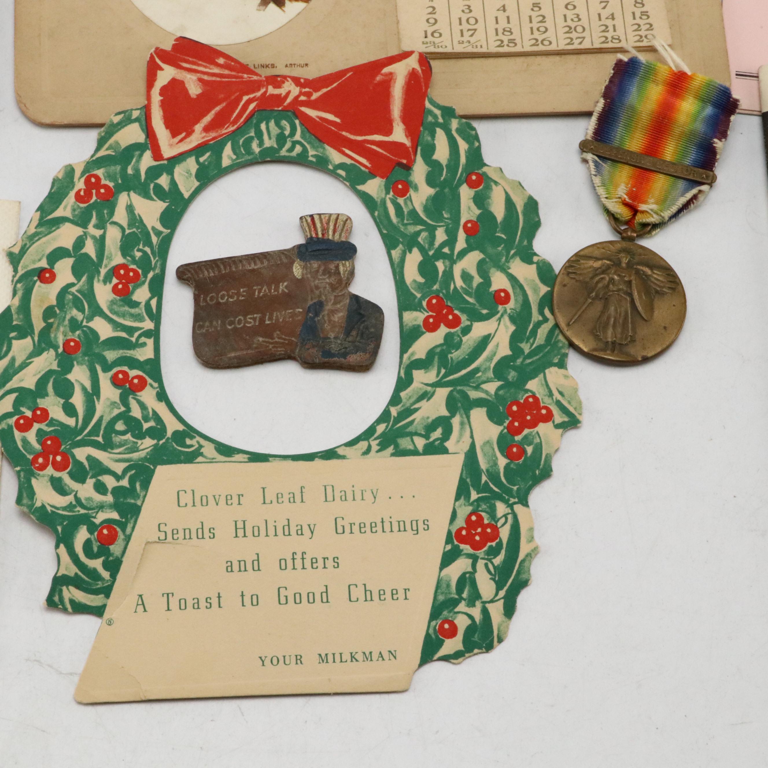 Westinghouse Pamphlet, Clover Leaf Dairy Holiday Card and More Ephemera