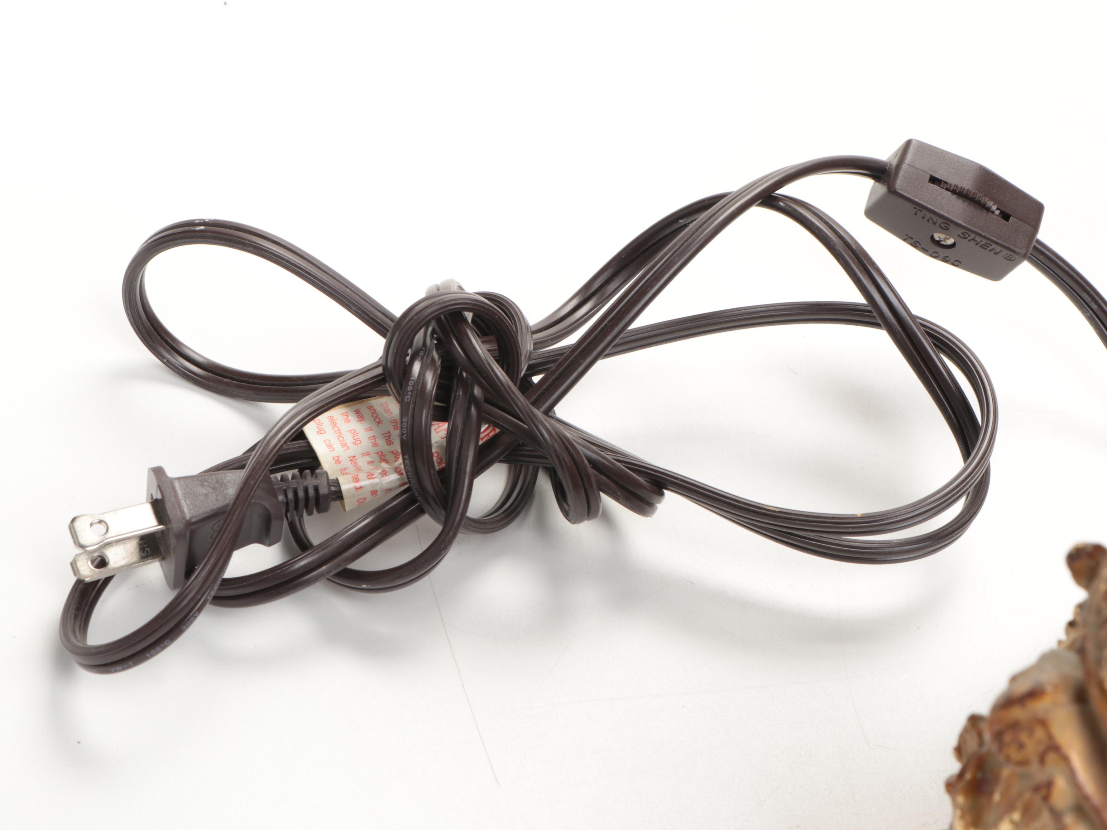 Neoclassical Style Gilt Mirror with Candlesticks and Lamps