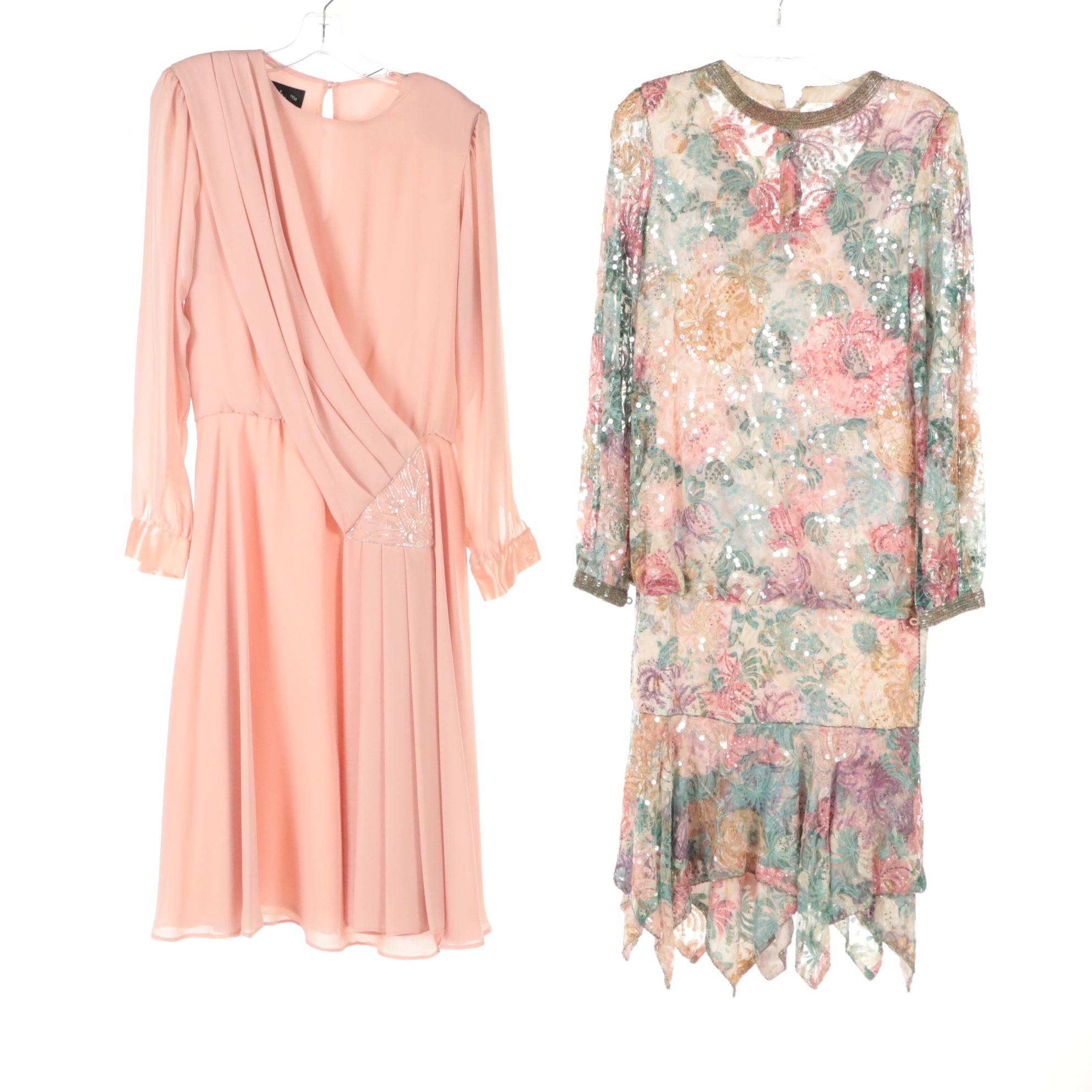 Bill Blass Metallic Tweed Dress, Michael Kors Bodycon Dress, and Vintage Dresses