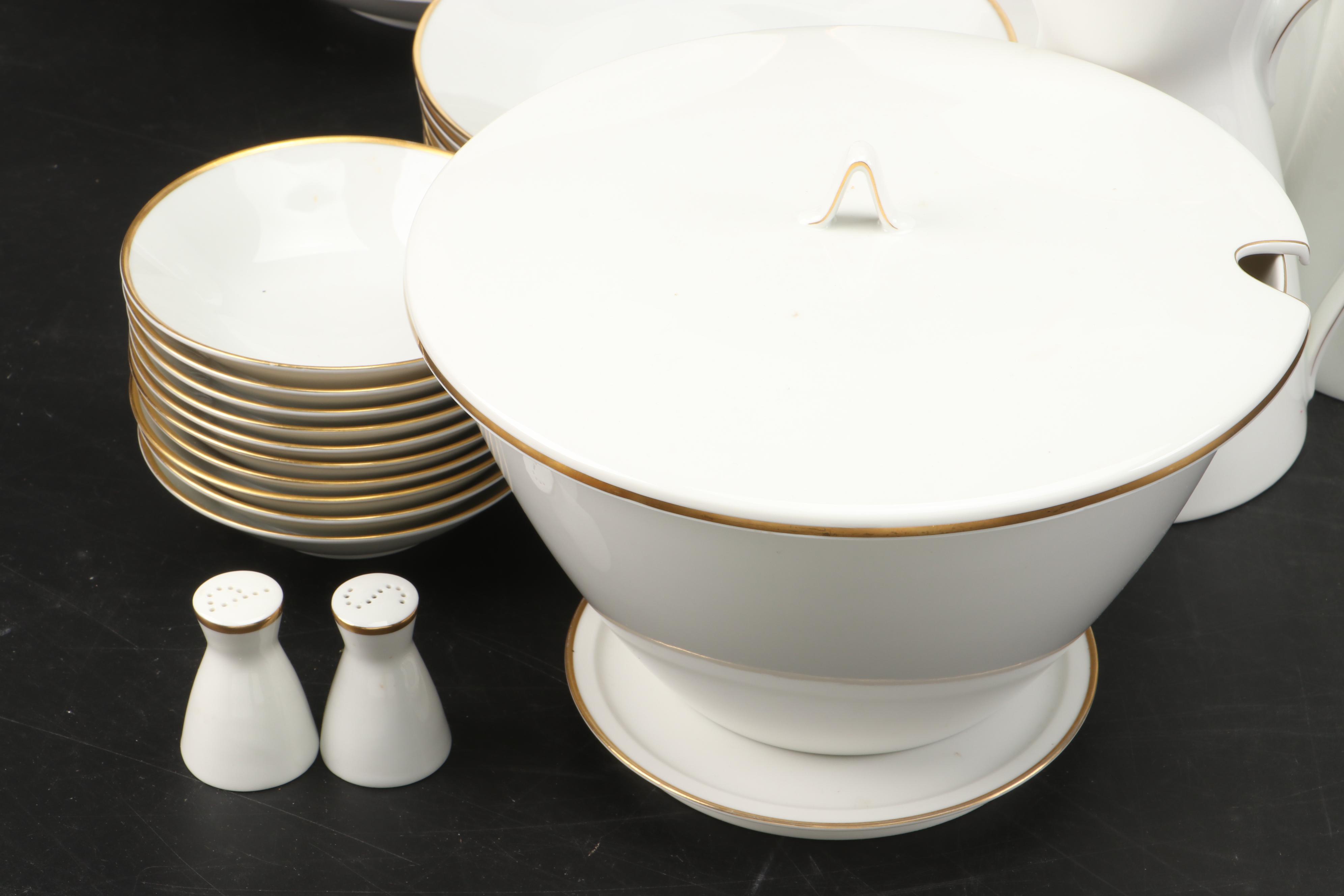 Rosenthal "Classic Gold" Porcelain Dinnerware with Schumann Cabinet Plate