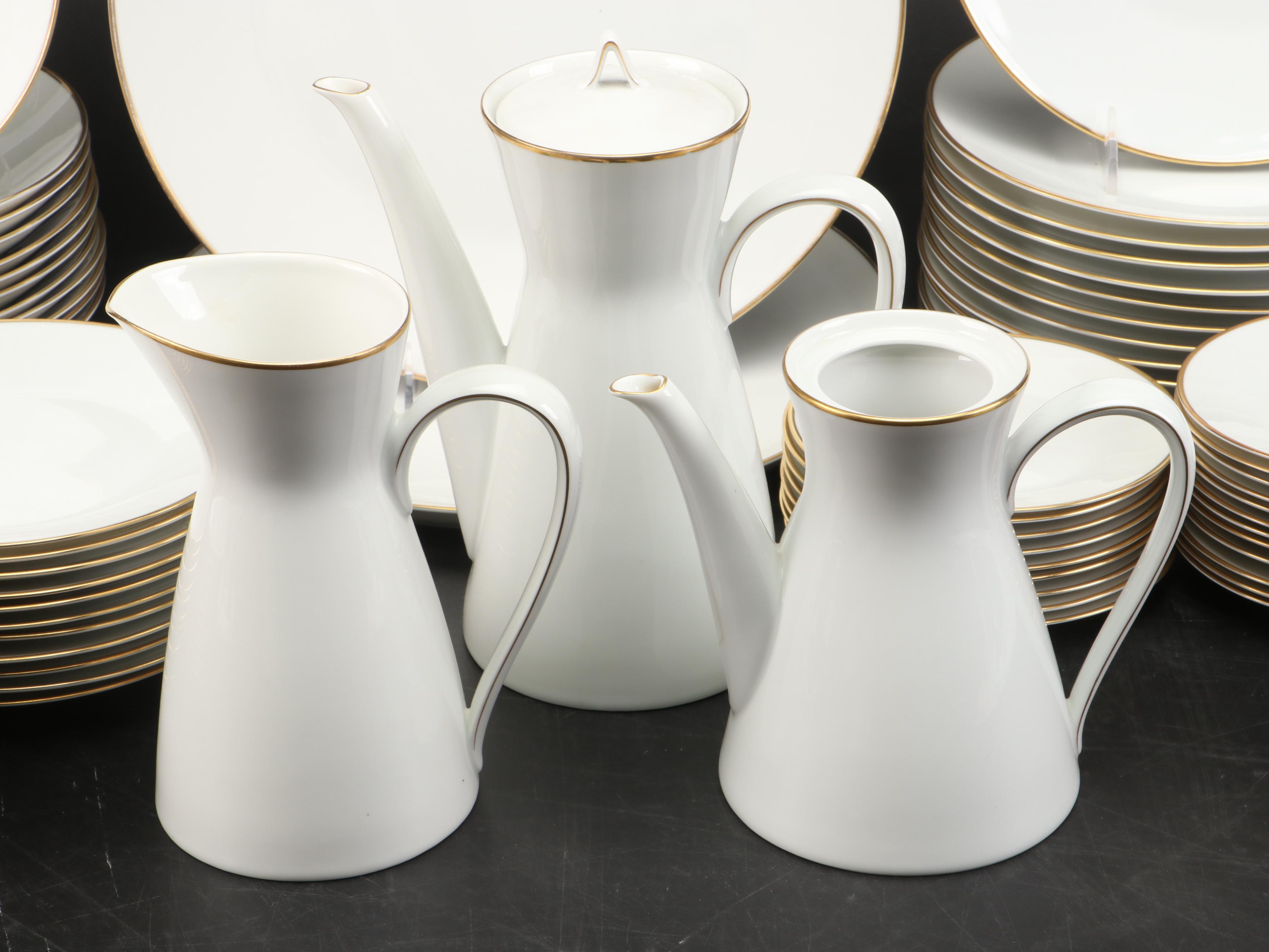 Rosenthal "Classic Gold" Porcelain Dinnerware with Schumann Cabinet Plate