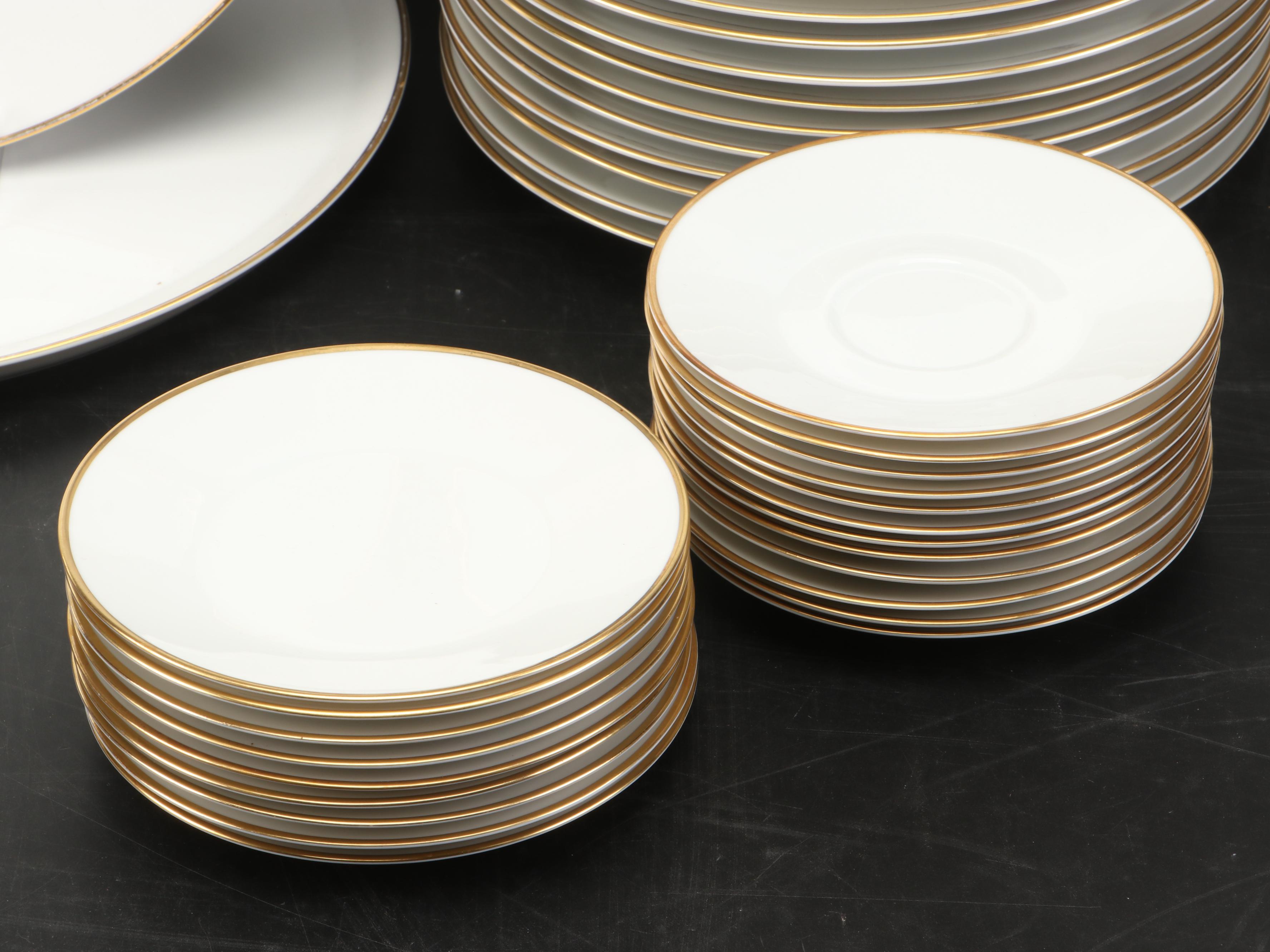 Rosenthal "Classic Gold" Porcelain Dinnerware with Schumann Cabinet Plate