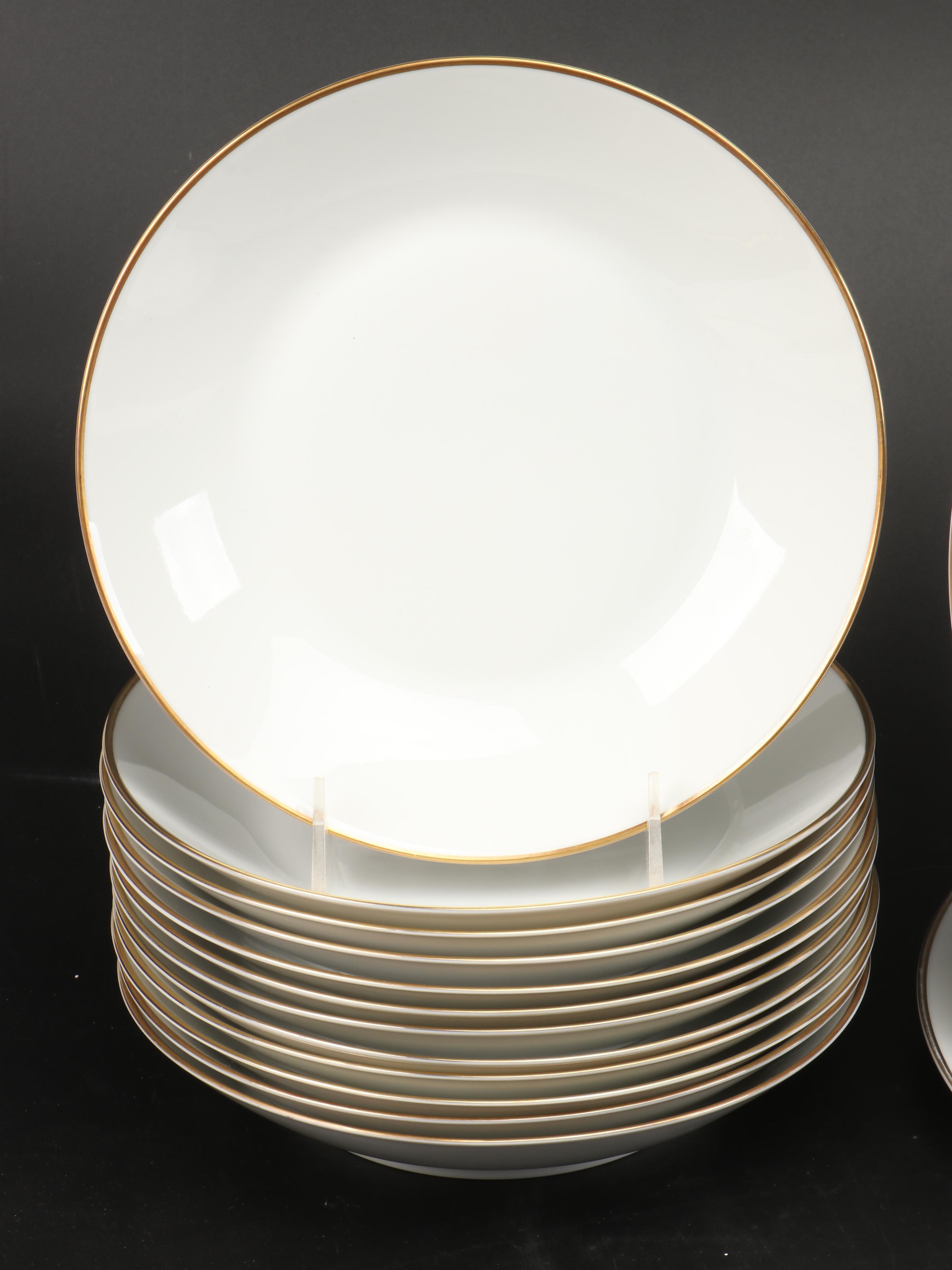Rosenthal "Classic Gold" Porcelain Dinnerware with Schumann Cabinet Plate